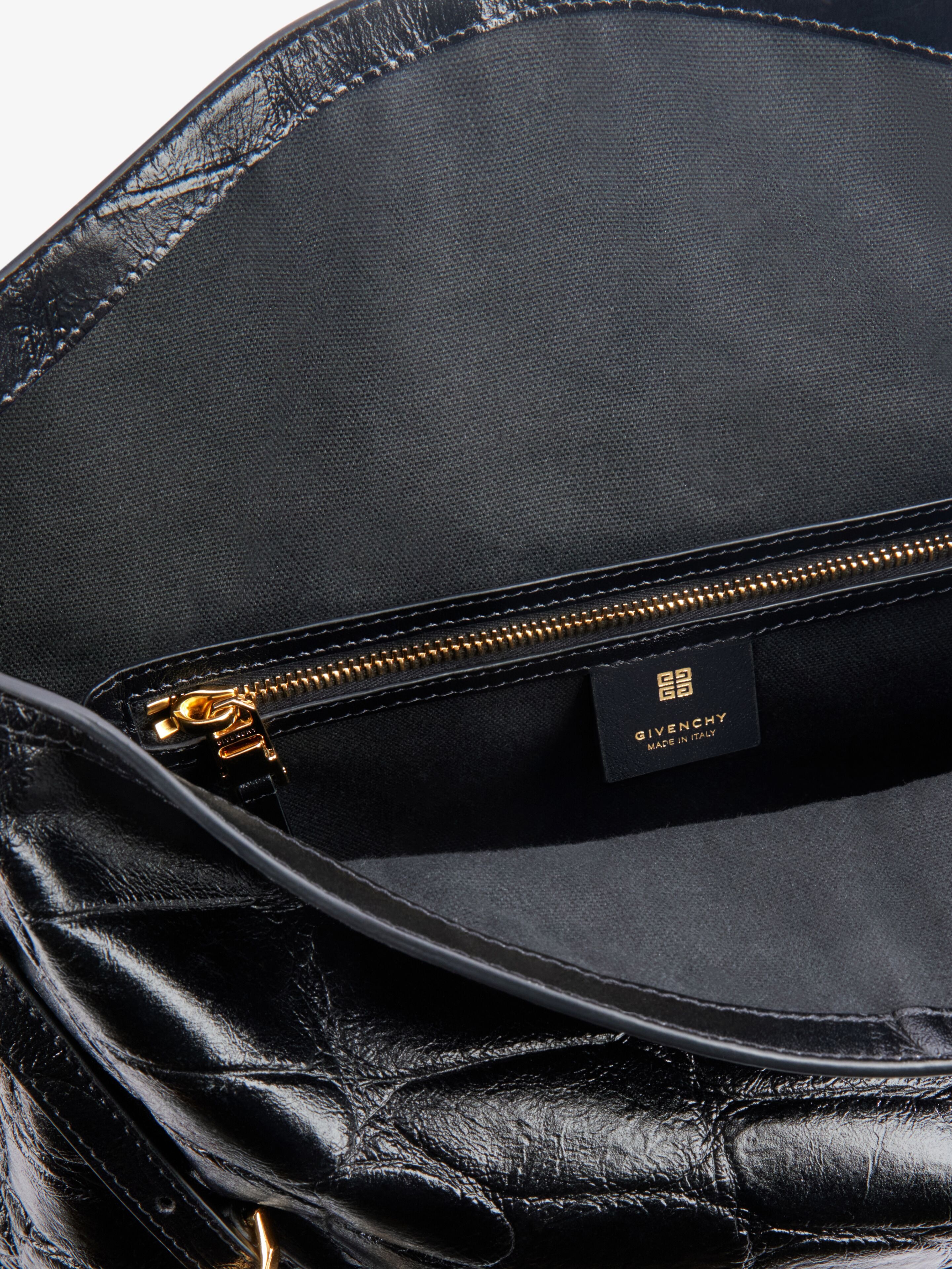 MEDIUM VOYOU BAG IN CROCODILE EFFECT LEATHER - 5