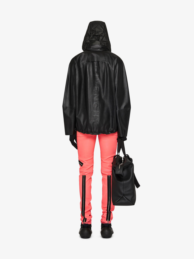 WINDBREAKER IN LEATHER WITH REFLECTIVE DETAILS 4