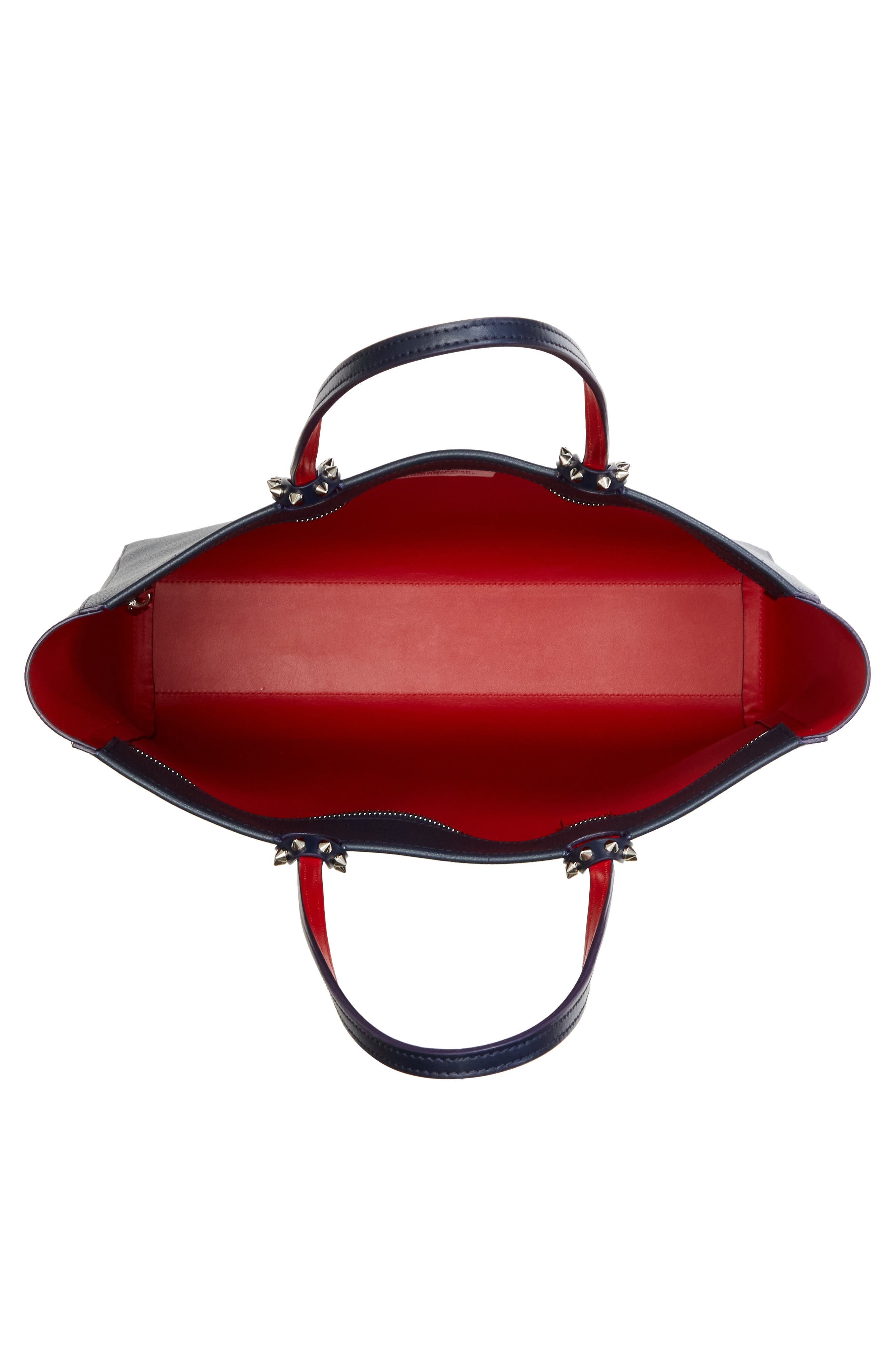 Christian Louboutin Cabata Soft Calfskin Leather Tote Bag in Black/Gunmetal at Nordstrom - 5