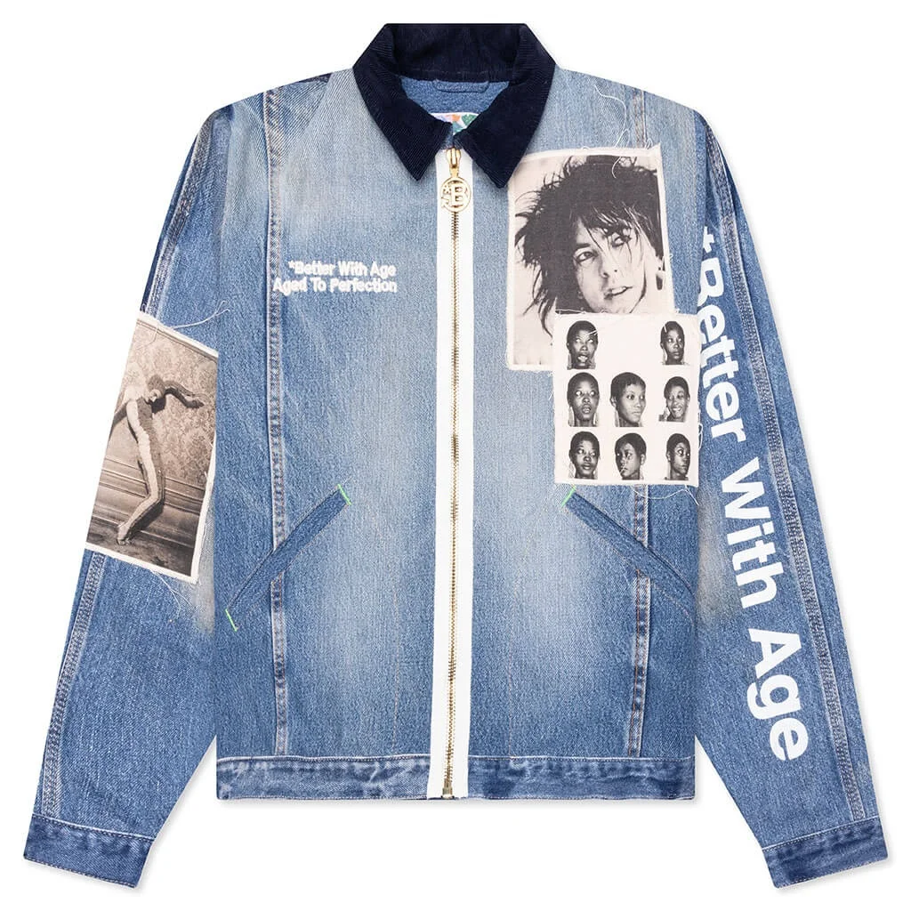 ROCK CITY RECONSTRUCTED DENIM JACKET - INDIGO - 1