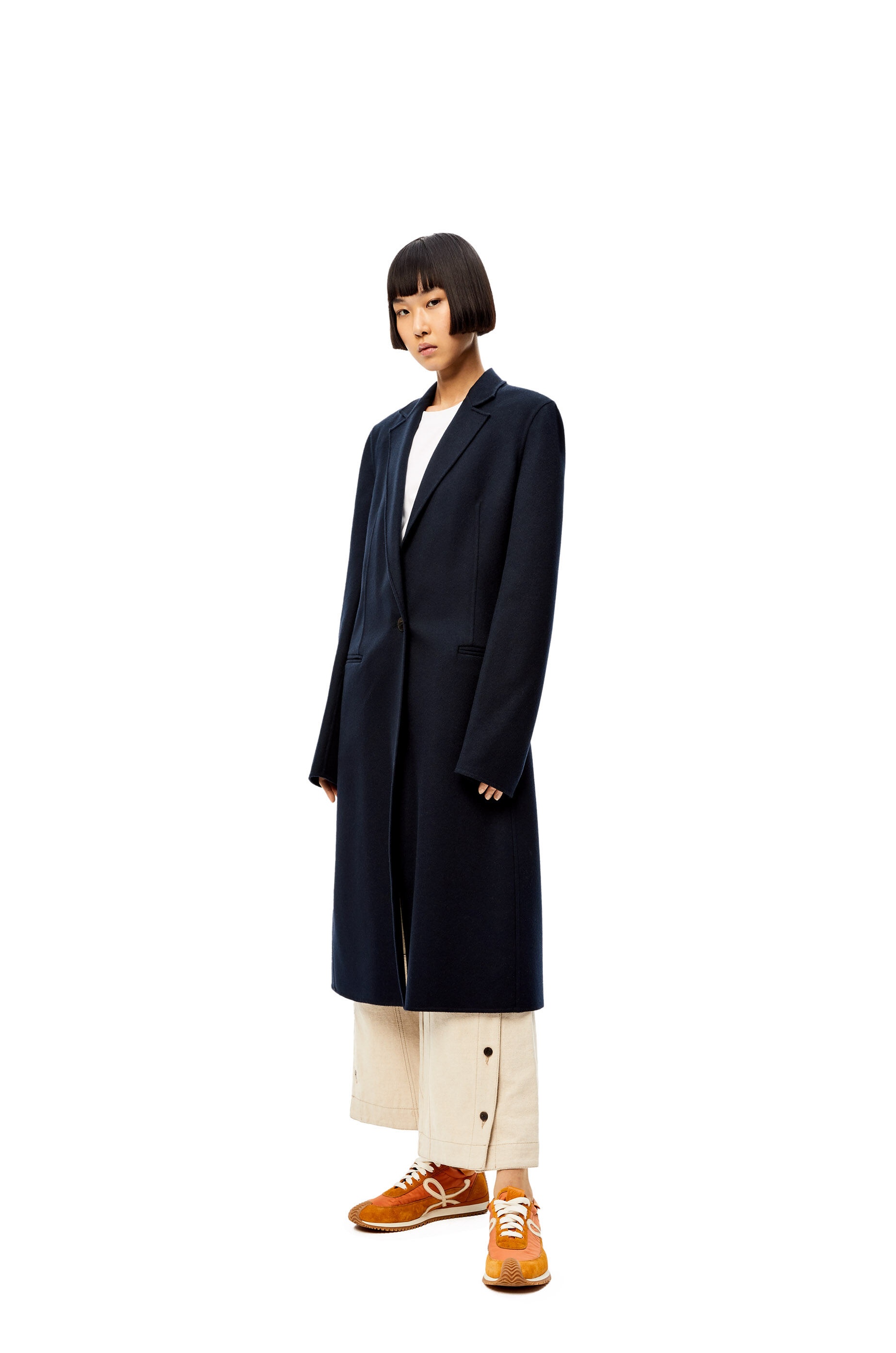 Single breasted coat in wool and cashmere - 3