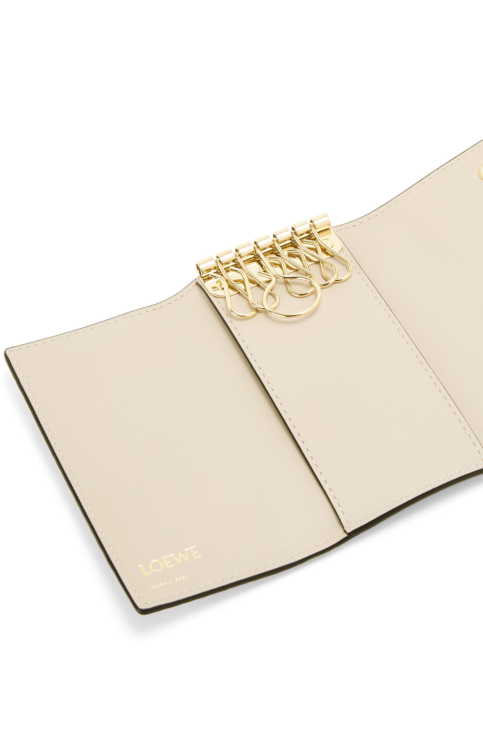 Repeat key case in embossed silk calfskin - 5