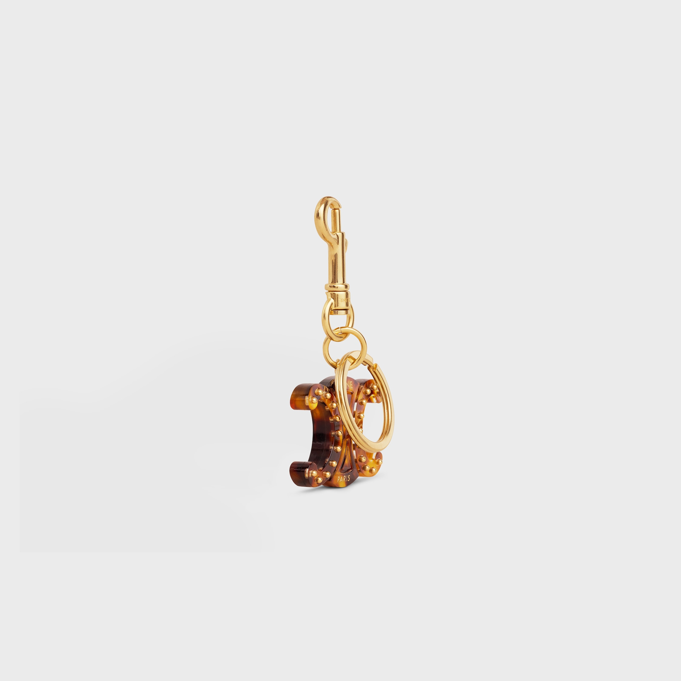 TRIOMPHE KEYRING CHARM in PLEXIGLASS with GOLD FINISHING - 2