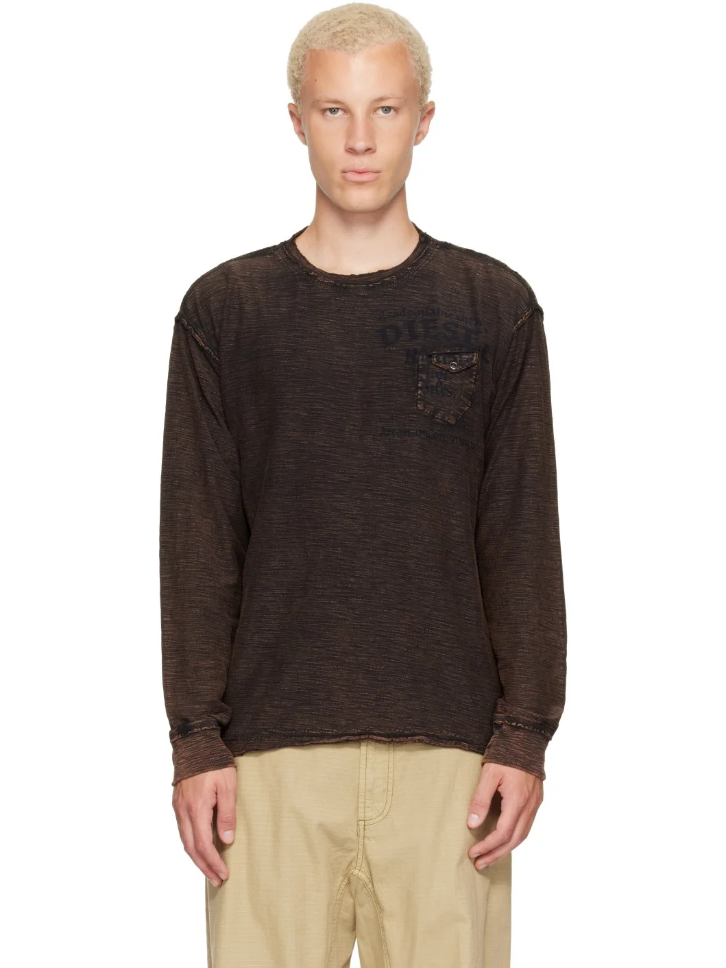Brown T-Aldy Long Sleeve T-Shirt - 1