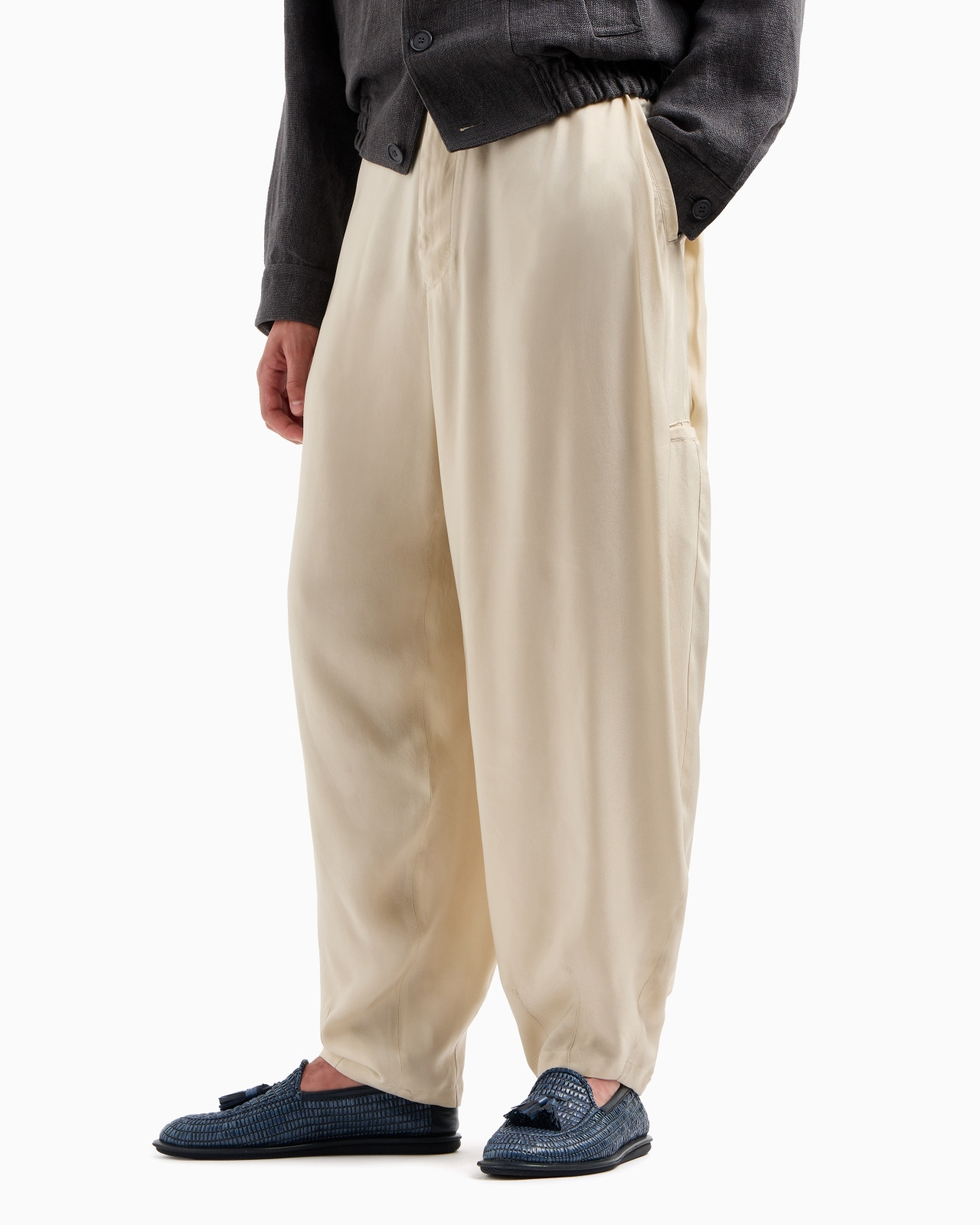 WIDE-LEG VISCOSE TROUSERS - 4