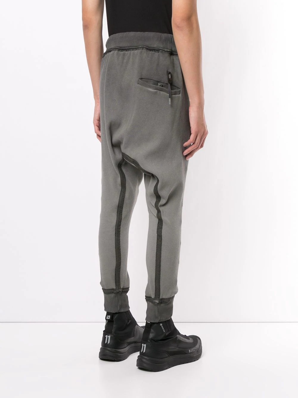 seam-detail drawstring track pants - 4