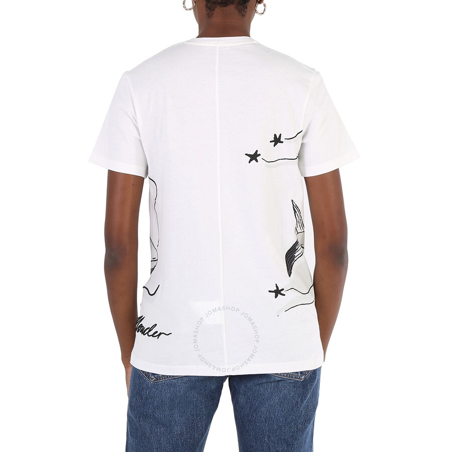 Moncler Ladies Dolphin Embroidered T-Shirt - 6