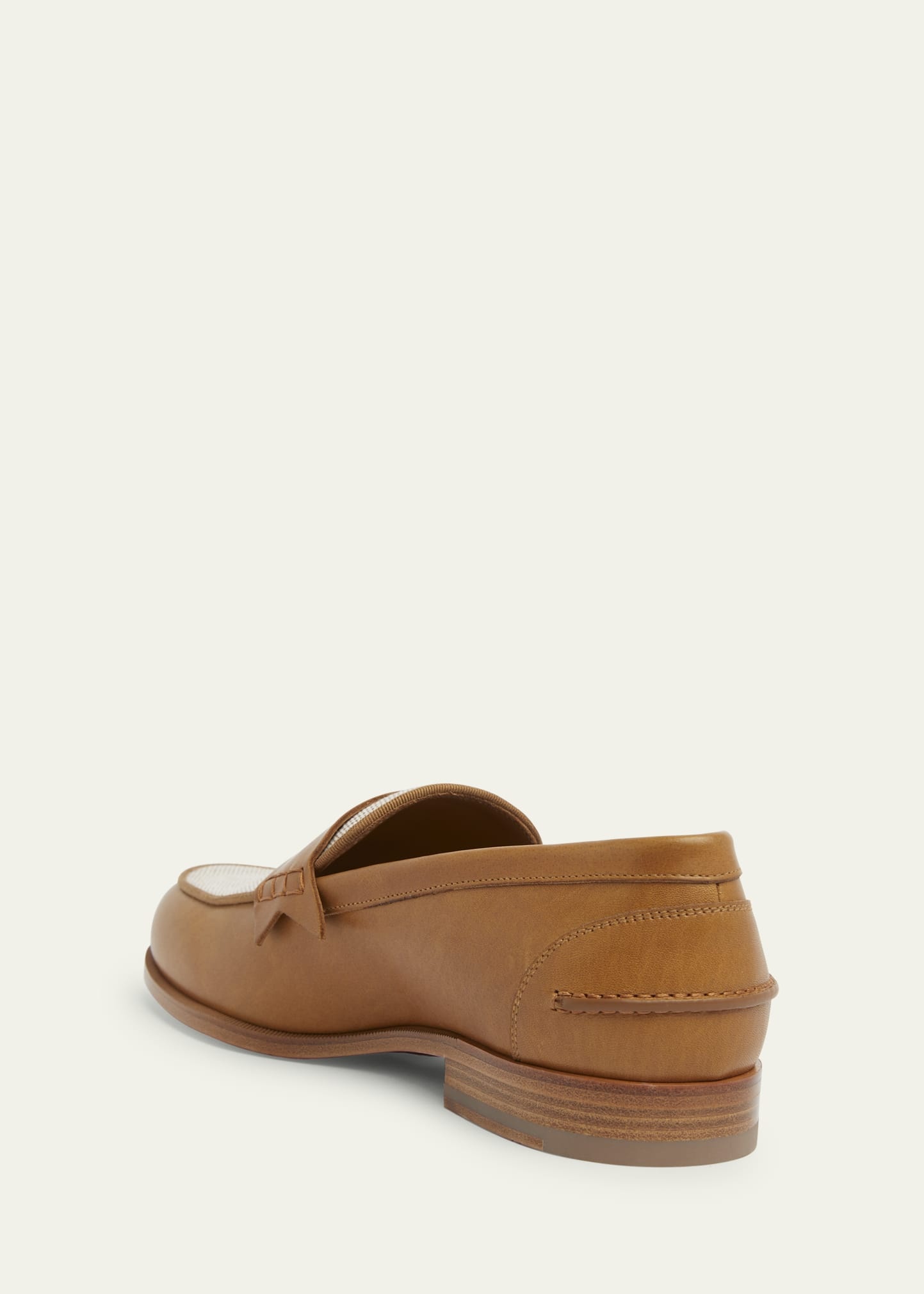 Men's Granariso Leather and Canvas Penny Loafers - 2