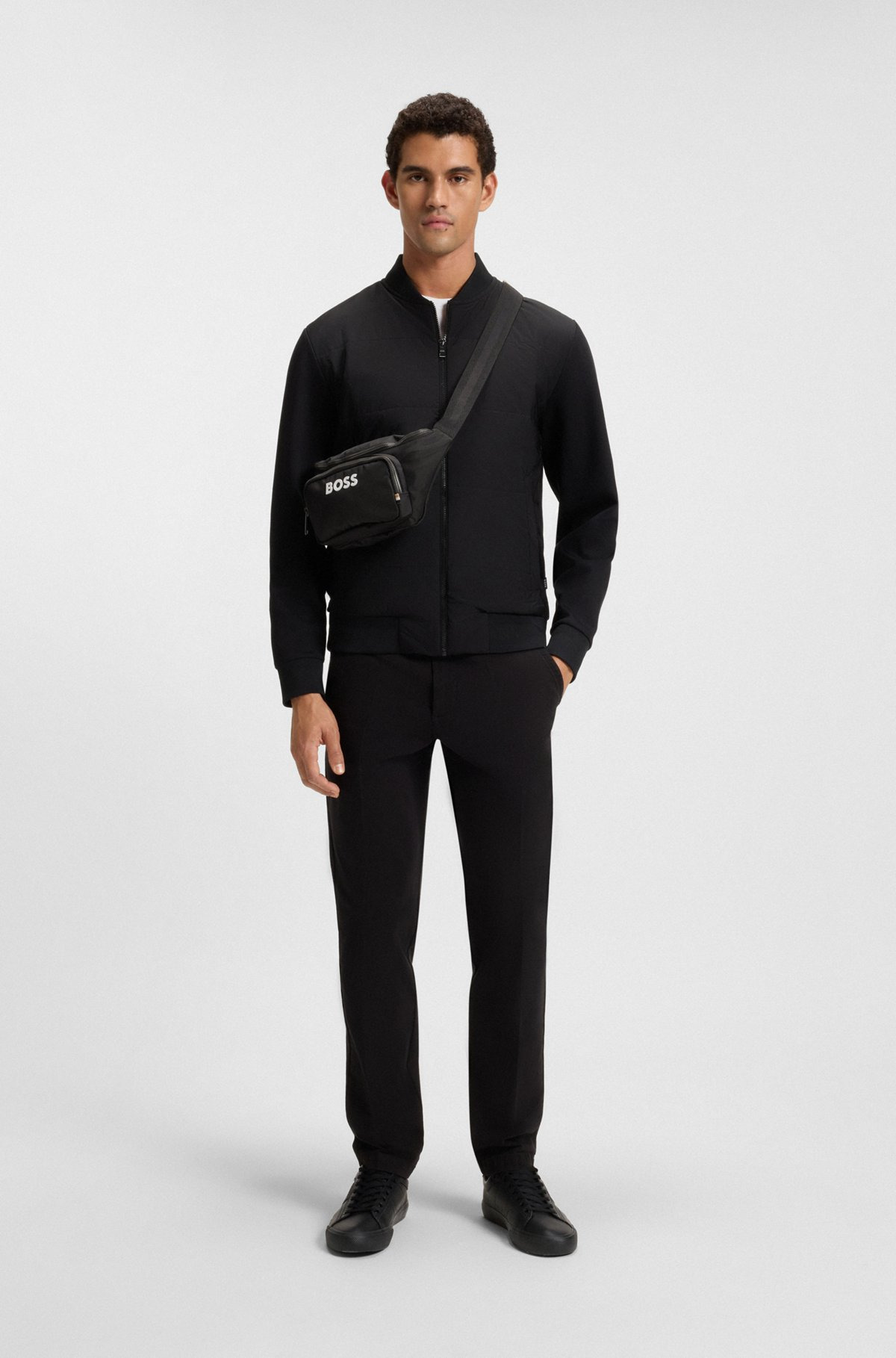 STRUCTURED BELT BAG WITH CONTRAST LOGO - 3