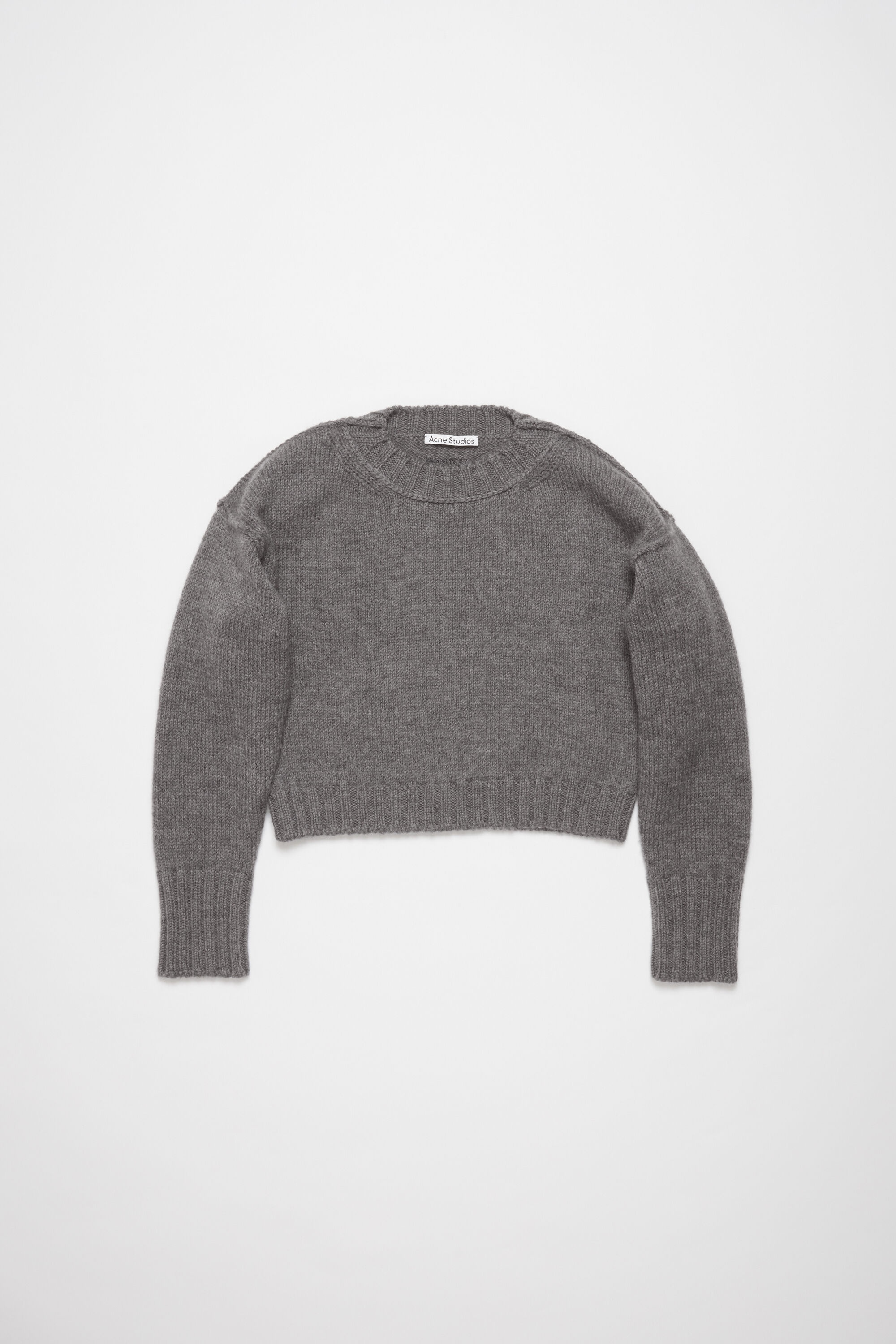 Crew neck wool jumper - Dark grey - 6