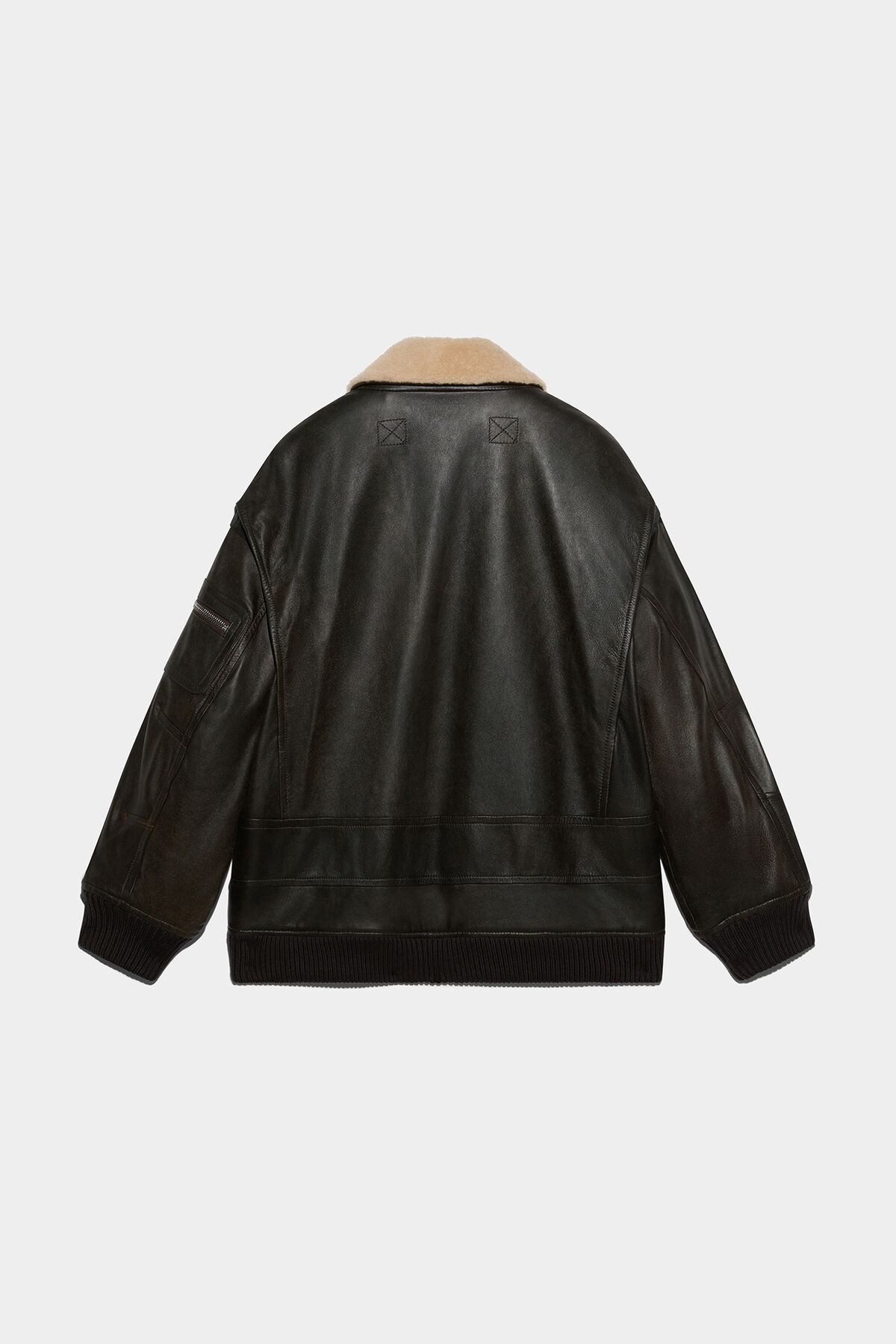SHERLING TRIM OVER BOMBER - 2