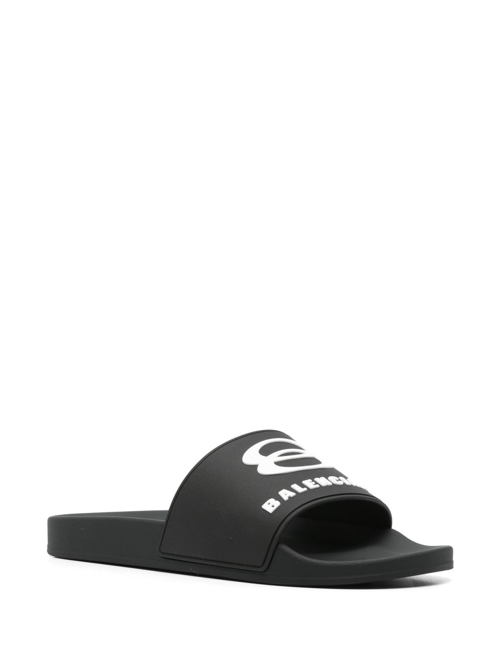 logo-embroidered pool slides - 2