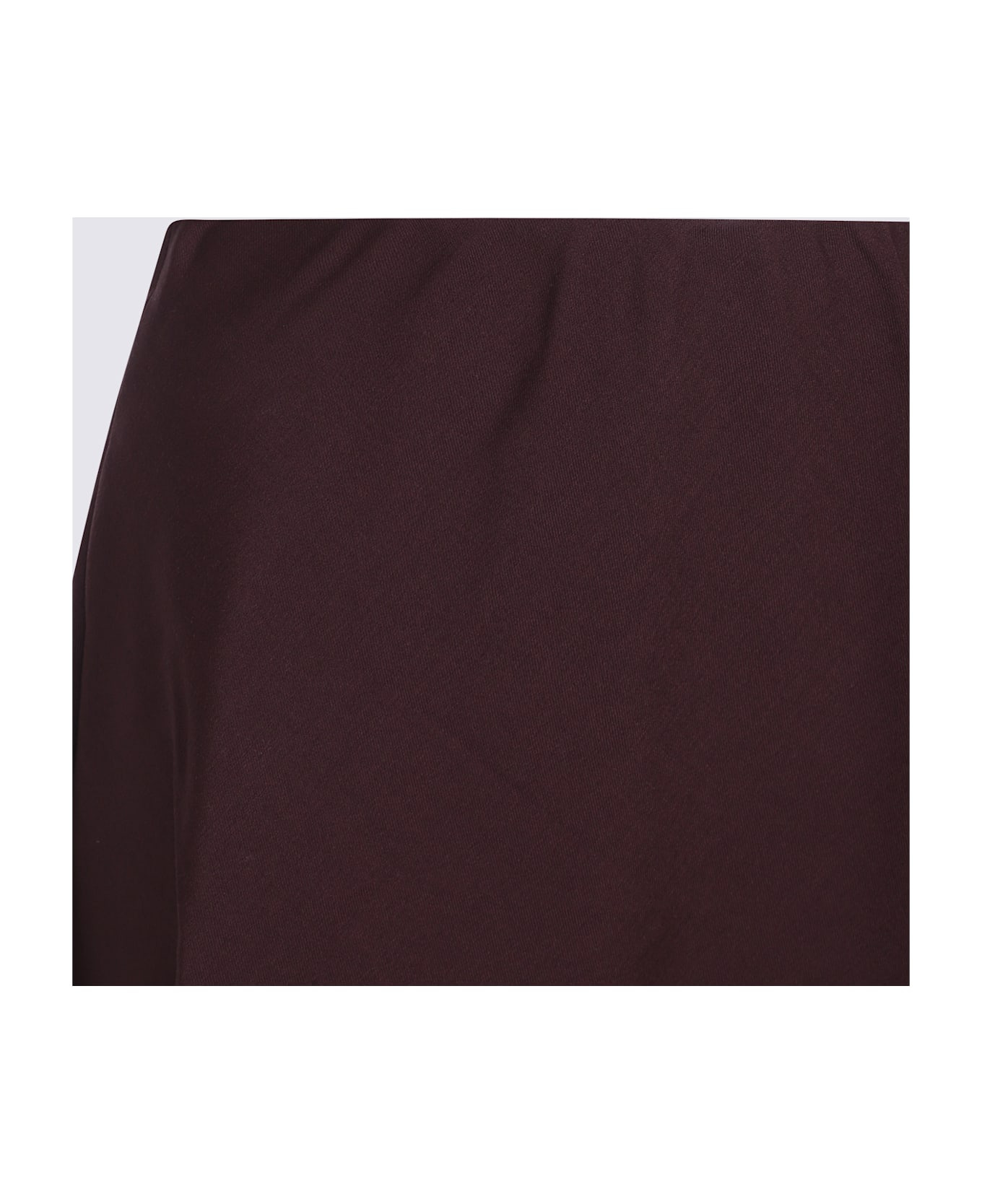 Burgundy Cotton Skirt - 3