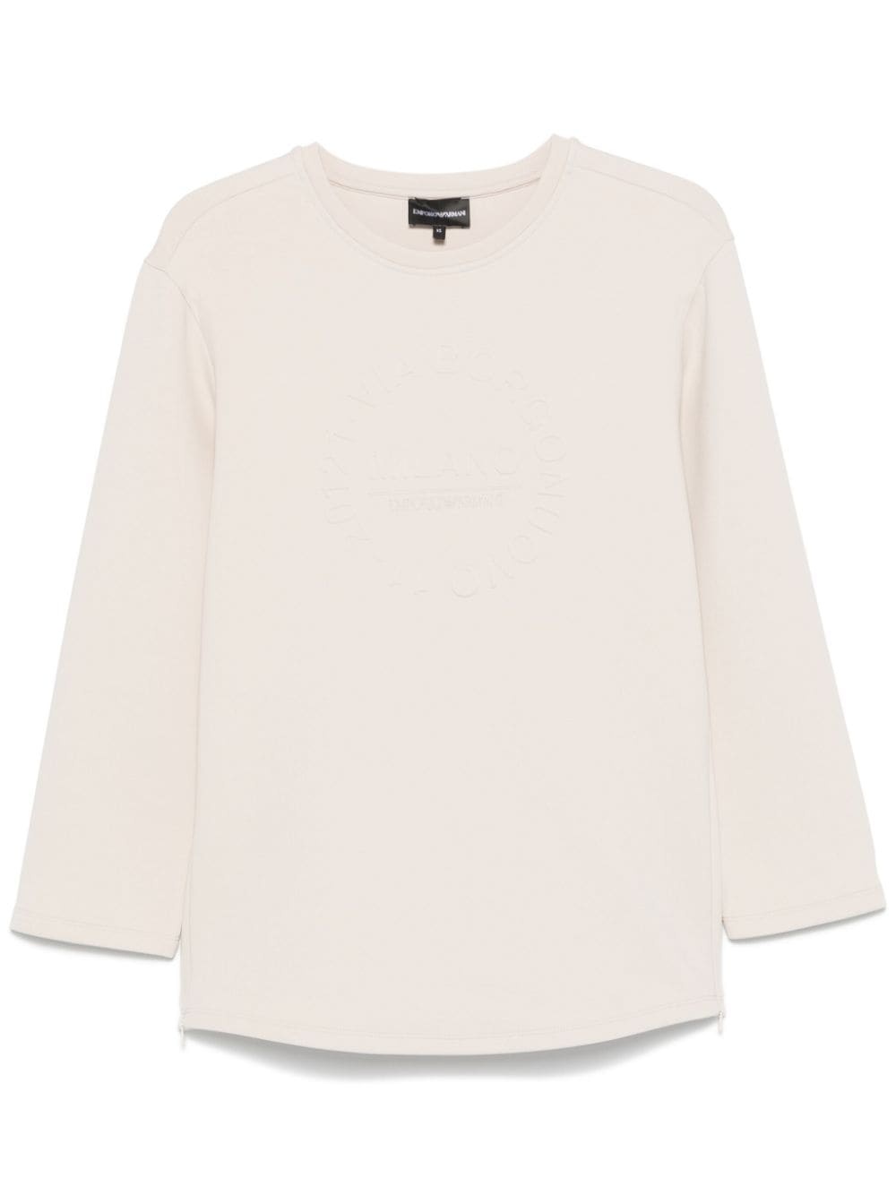 logo-embossed jersey sweatshirt - 1