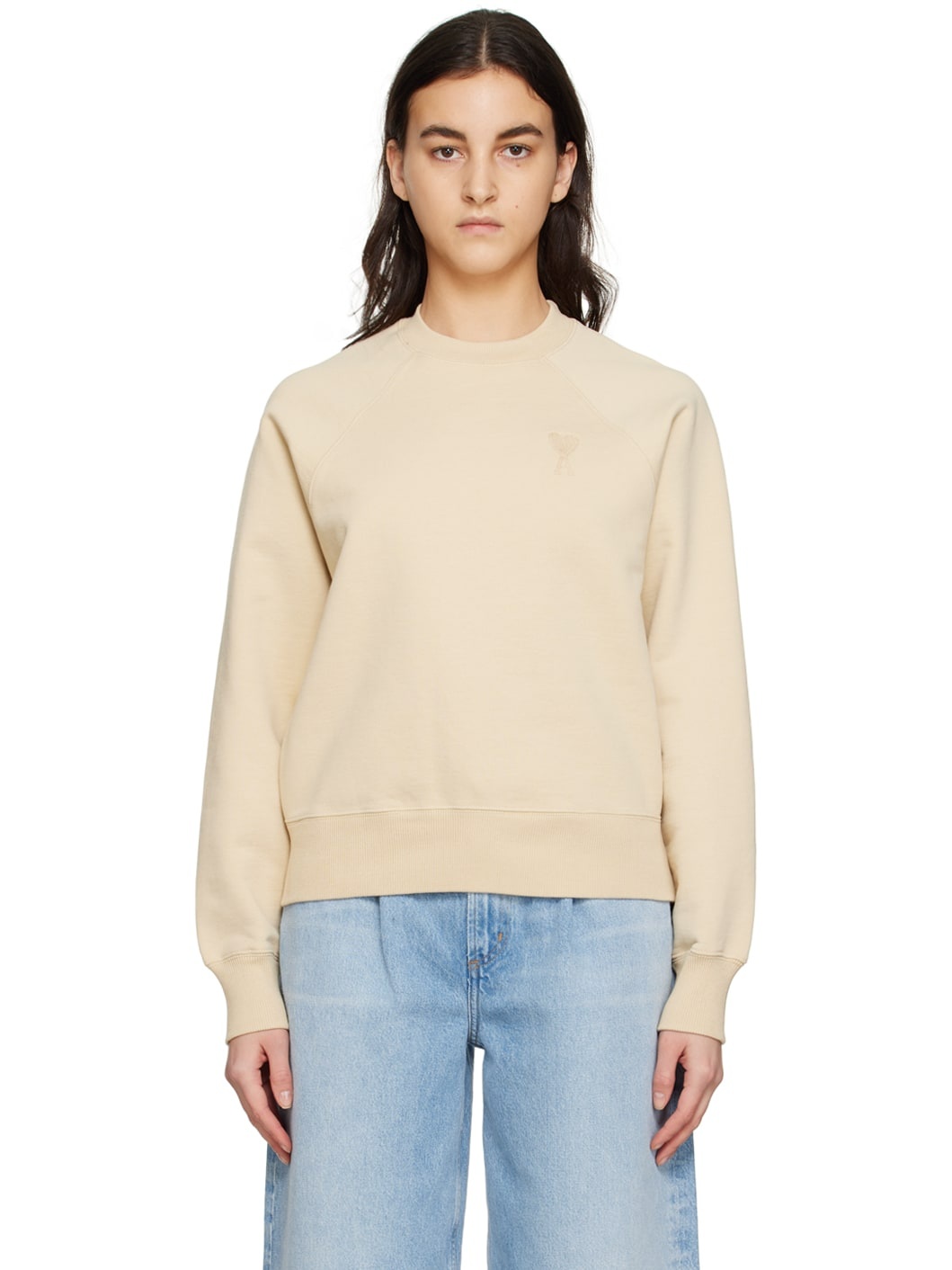 Beige Ami De Cœur Sweatshirt - 1