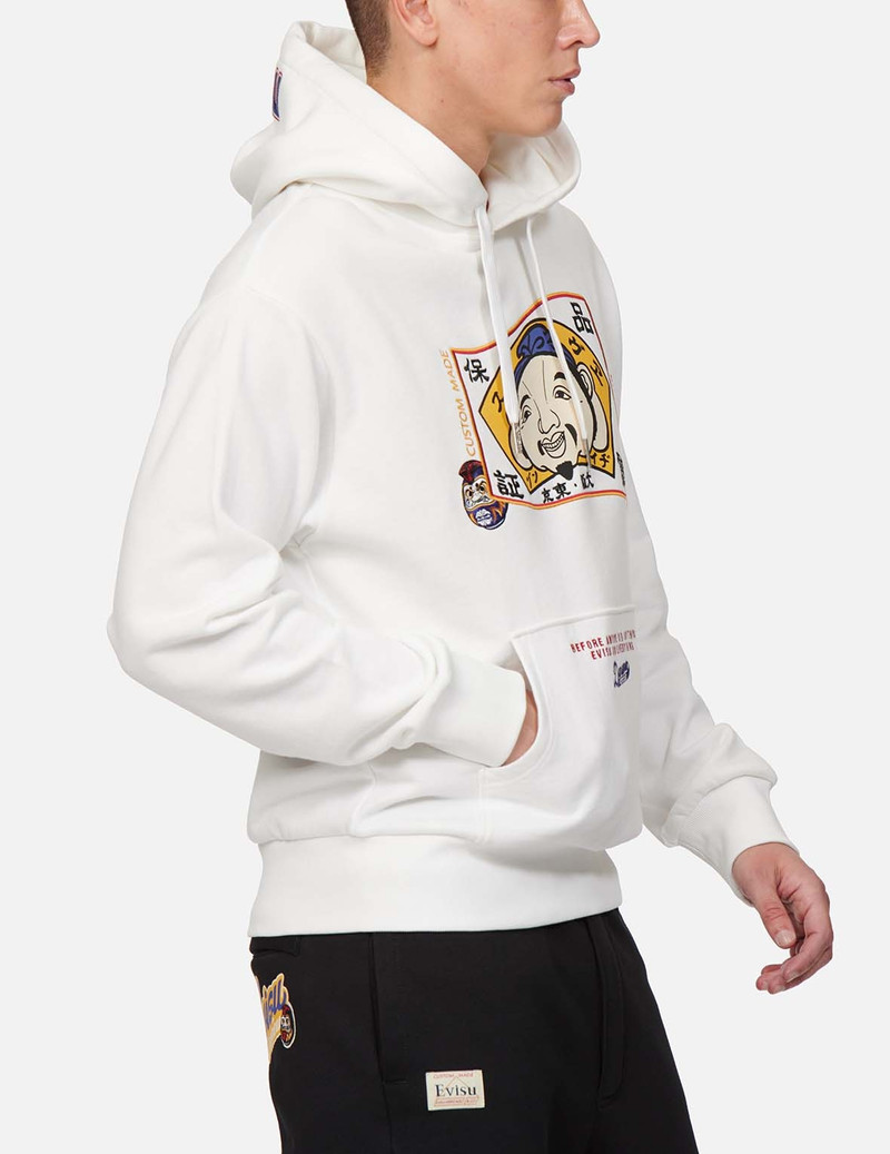 HOODED SWEATSHIRT WITH GODHEAD FLAG AND DARUMA EMBROIDERY 7