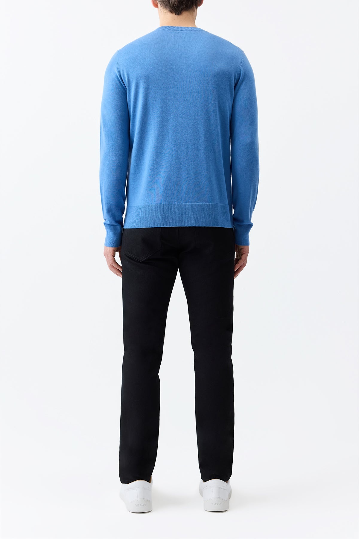 Palco Knit Crewneck in Sky Merino Wool - 5
