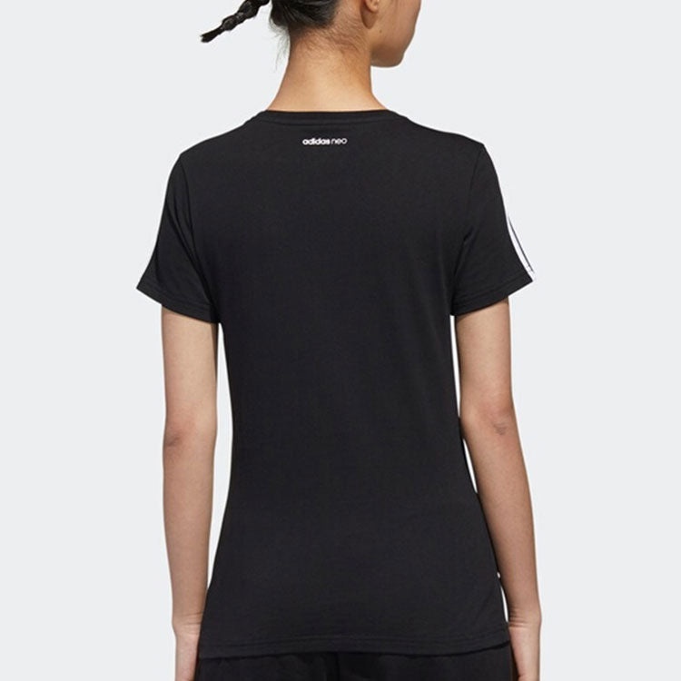 (WMNS) adidas neo Graphic T-shirt 'Black' GK1567 - 3