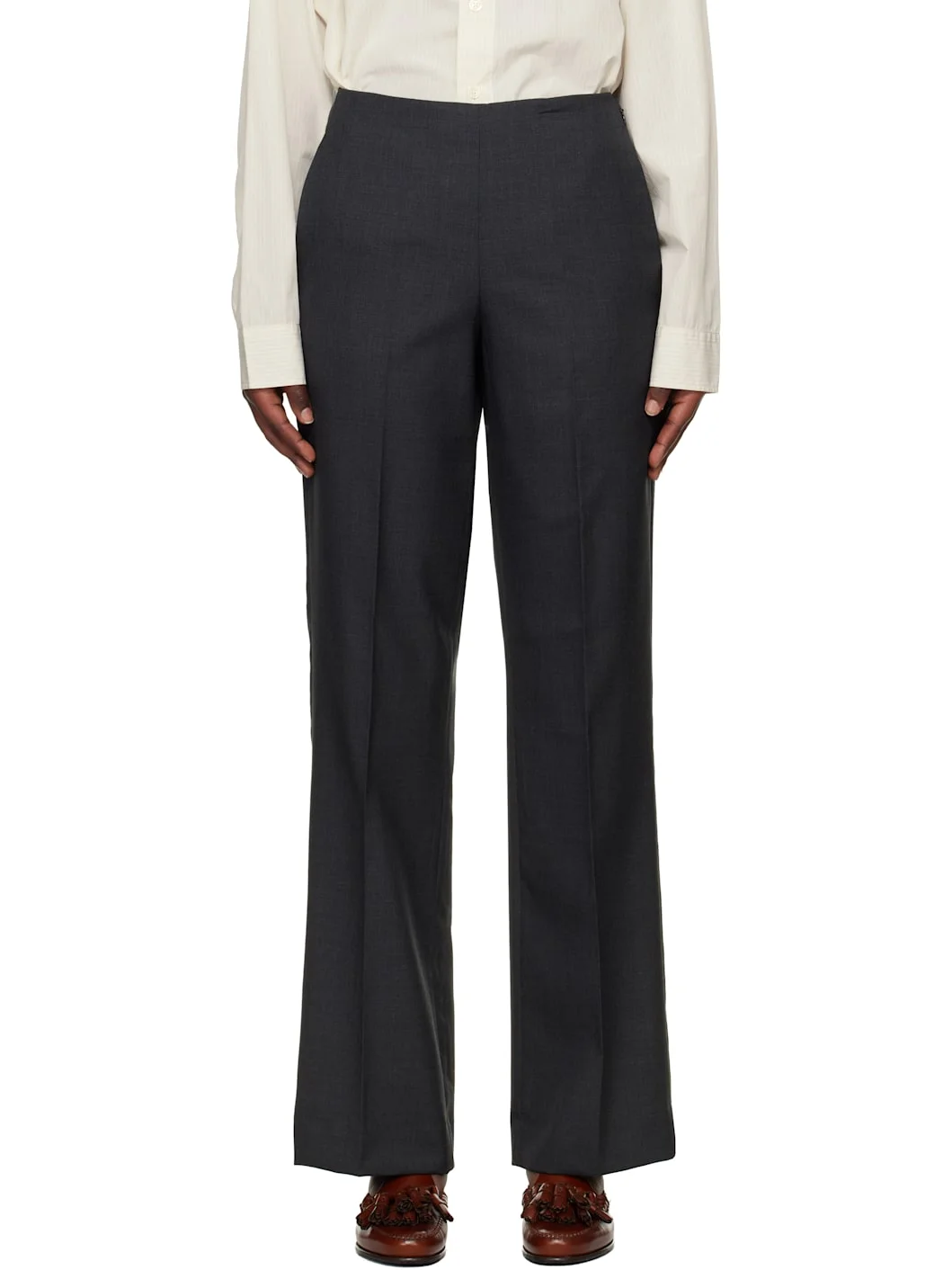 Gray Taper Trousers - 1