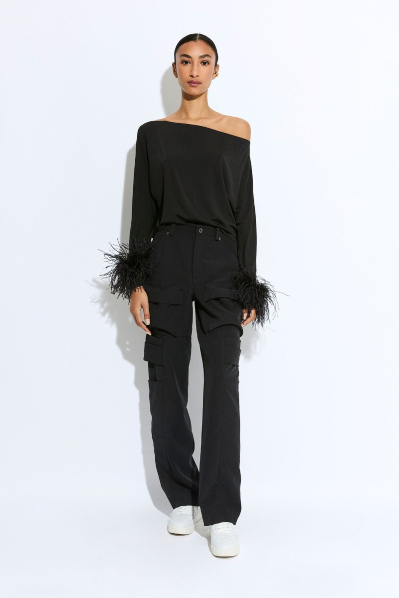 LAPOINTE Stretch Drape Crepe Utility Pant outlook