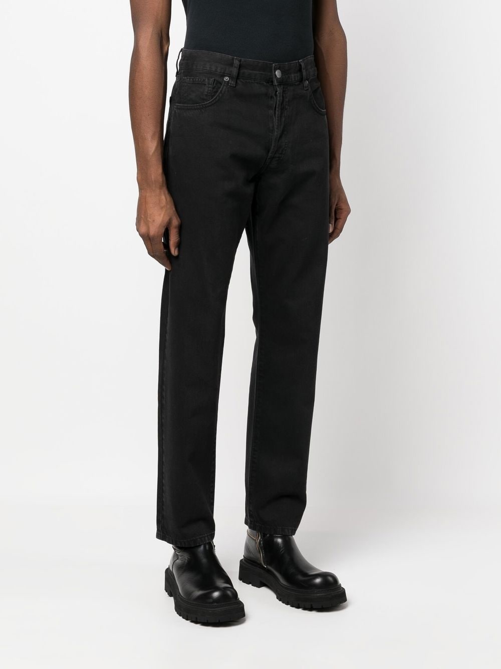 embroidered-teddy detail jeans - 3