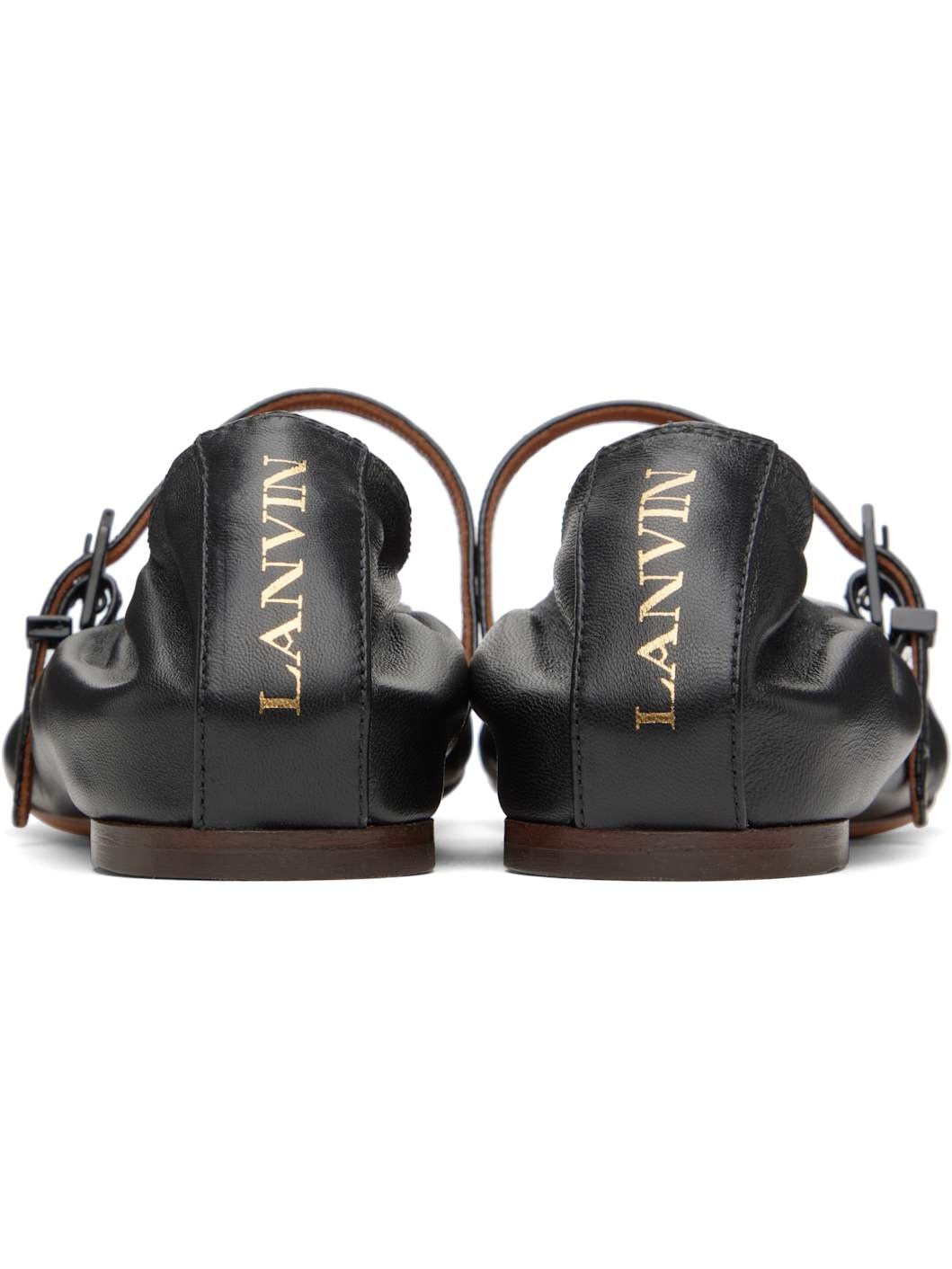 Black Mary Jane Ballerina Flats - 2