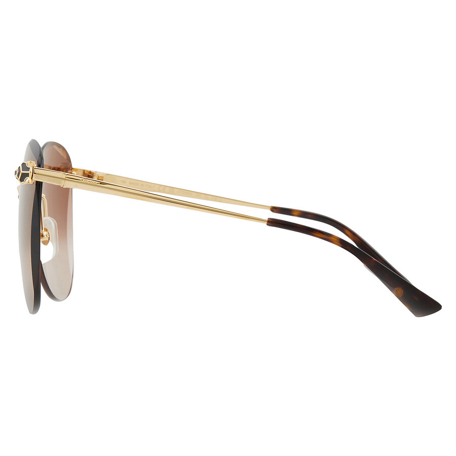 Cartier Panthere de Cartier Brown Multitreatment Butterfly Ladies Sunglasses CT0398S 002 62 - 4