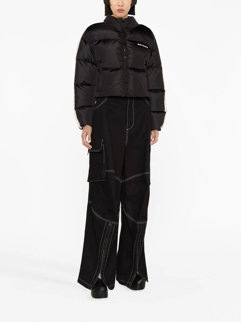 Palm Angels PALM ANGELS WOMEN Logo Crop Track Down Jacket Black/White outlook