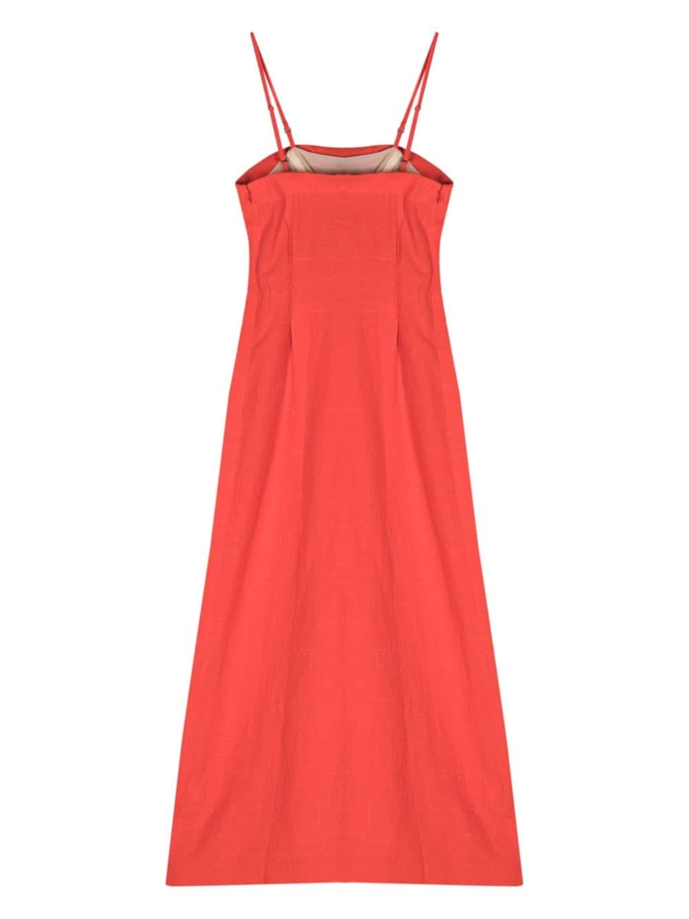 square-neck tweed midi dress - 2