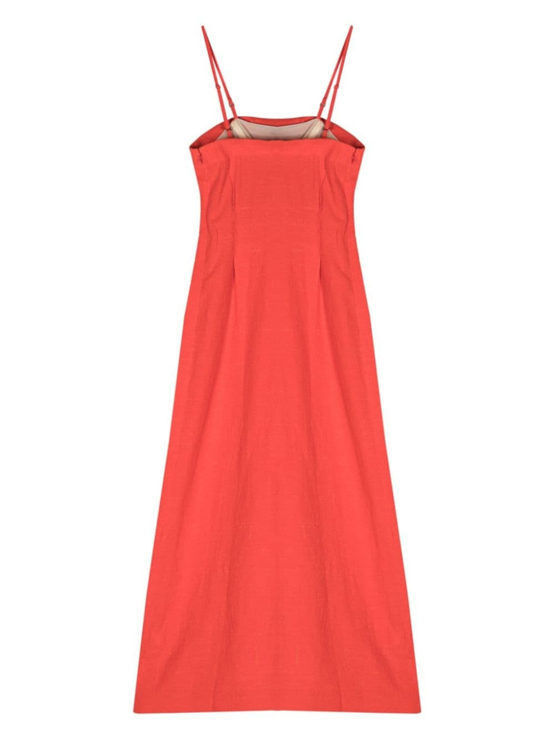 AURALEE square-neck tweed midi dress outlook