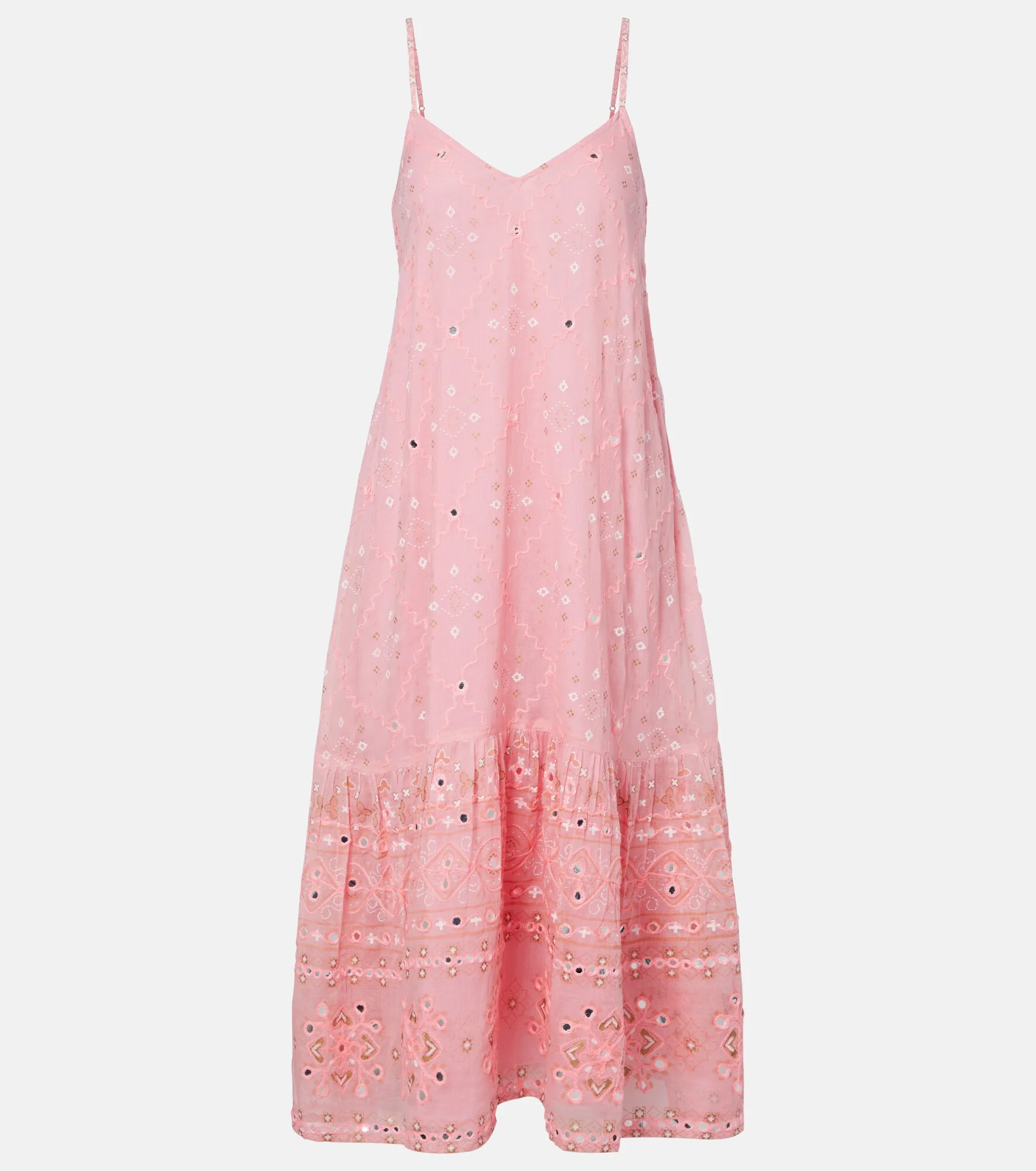 Embellished cotton midi dress - 1
