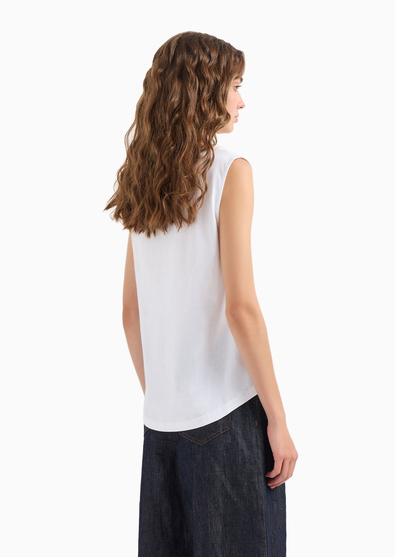 ASV embroidered organic jersey top with organza insert 3