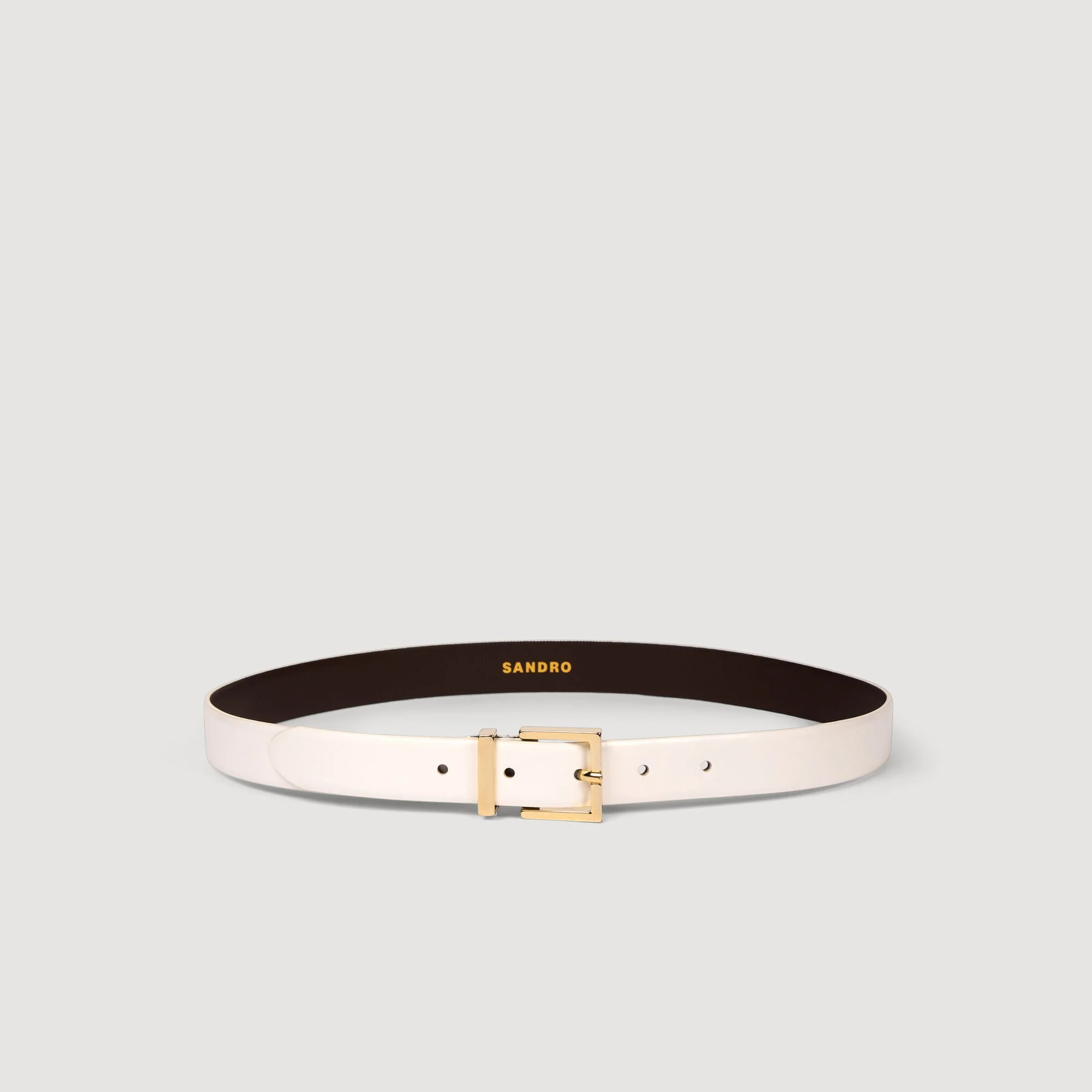 SMOOTH LEATHER BELT METAL BUCKLE - 1