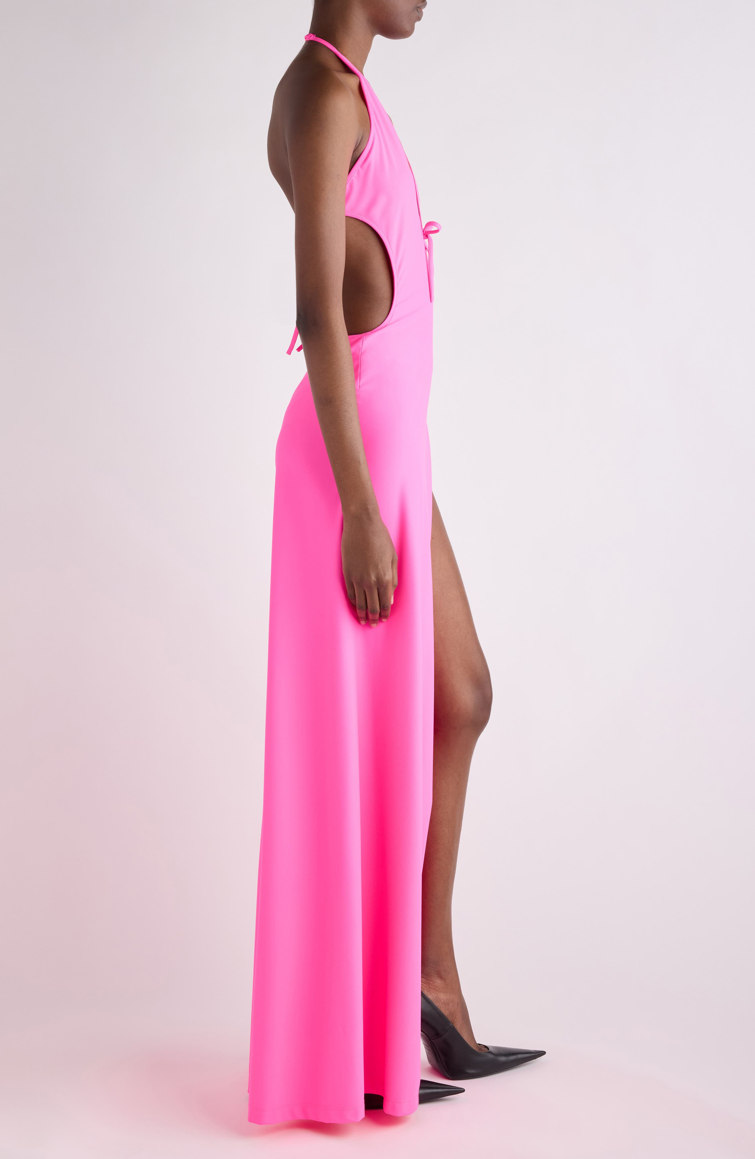 Balenciaga Tucked-In Swimwear Dress in Neo Pink at Nordstrom - 4