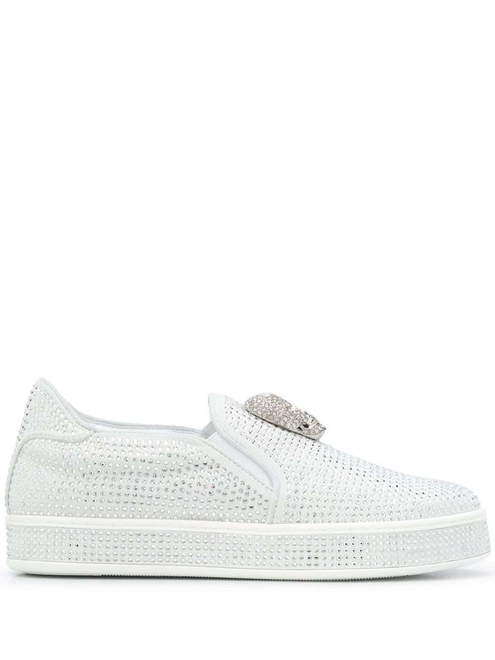 crystal-embellished slip-on sneakers - 1