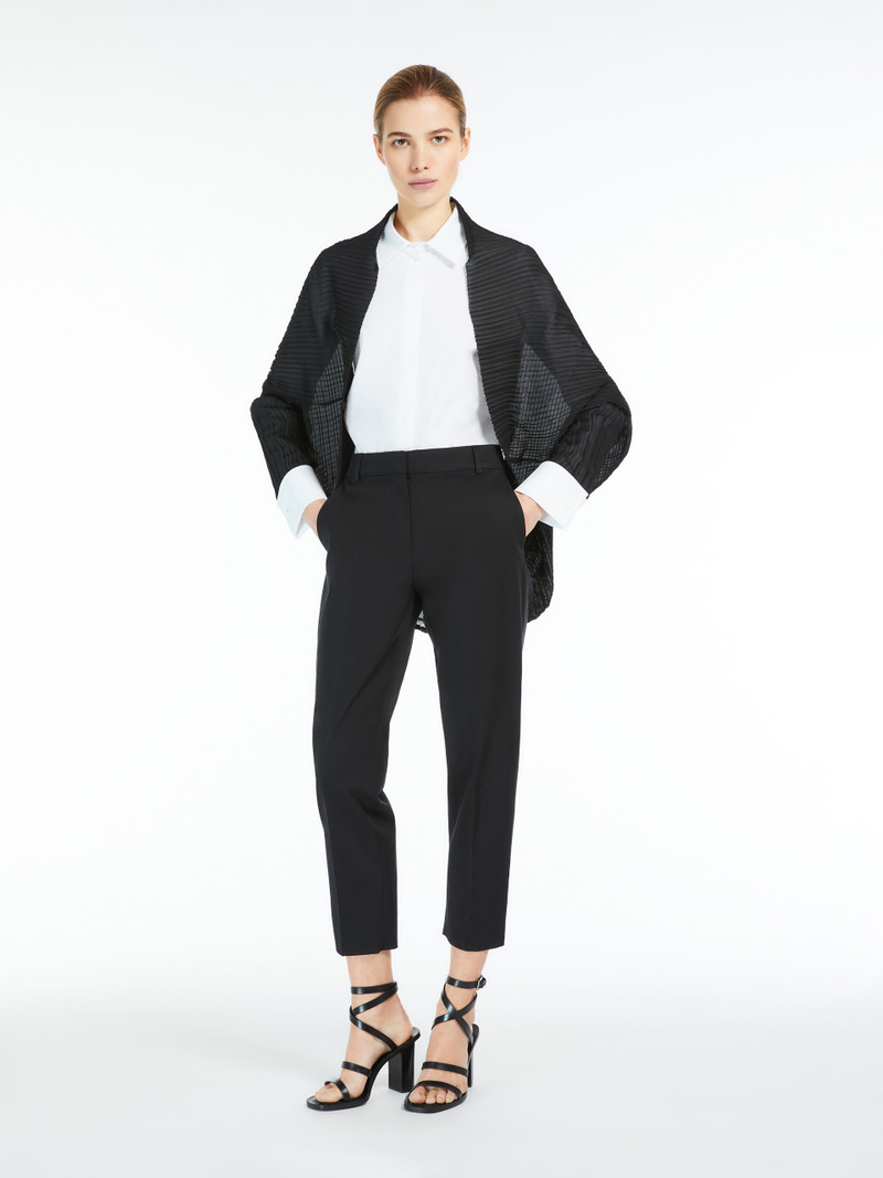 Max Mara VESUVIO Pleated fabric shrug outlook
