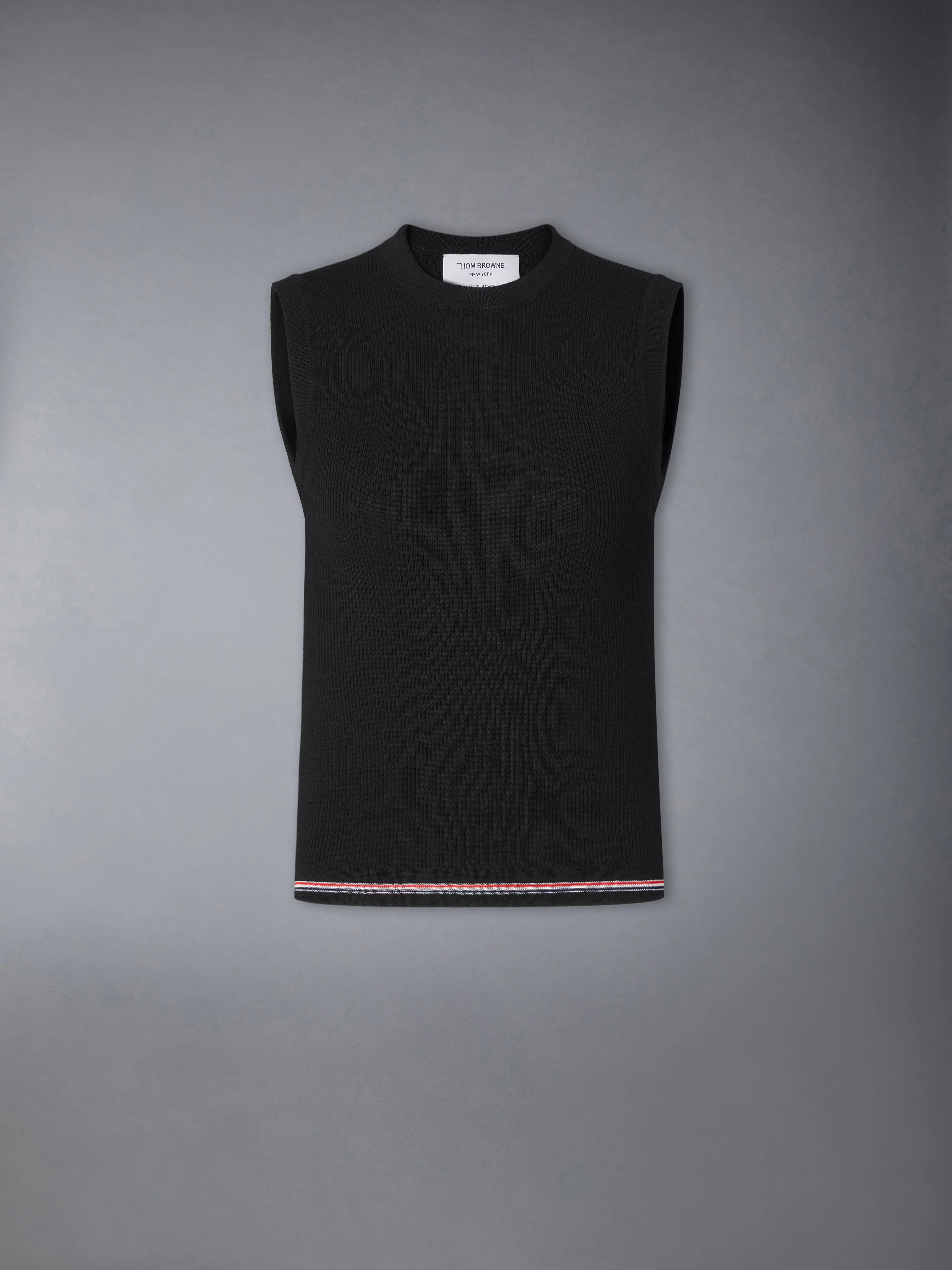 MERINO WOOL RWB STRIPE SHELL TOP - 1