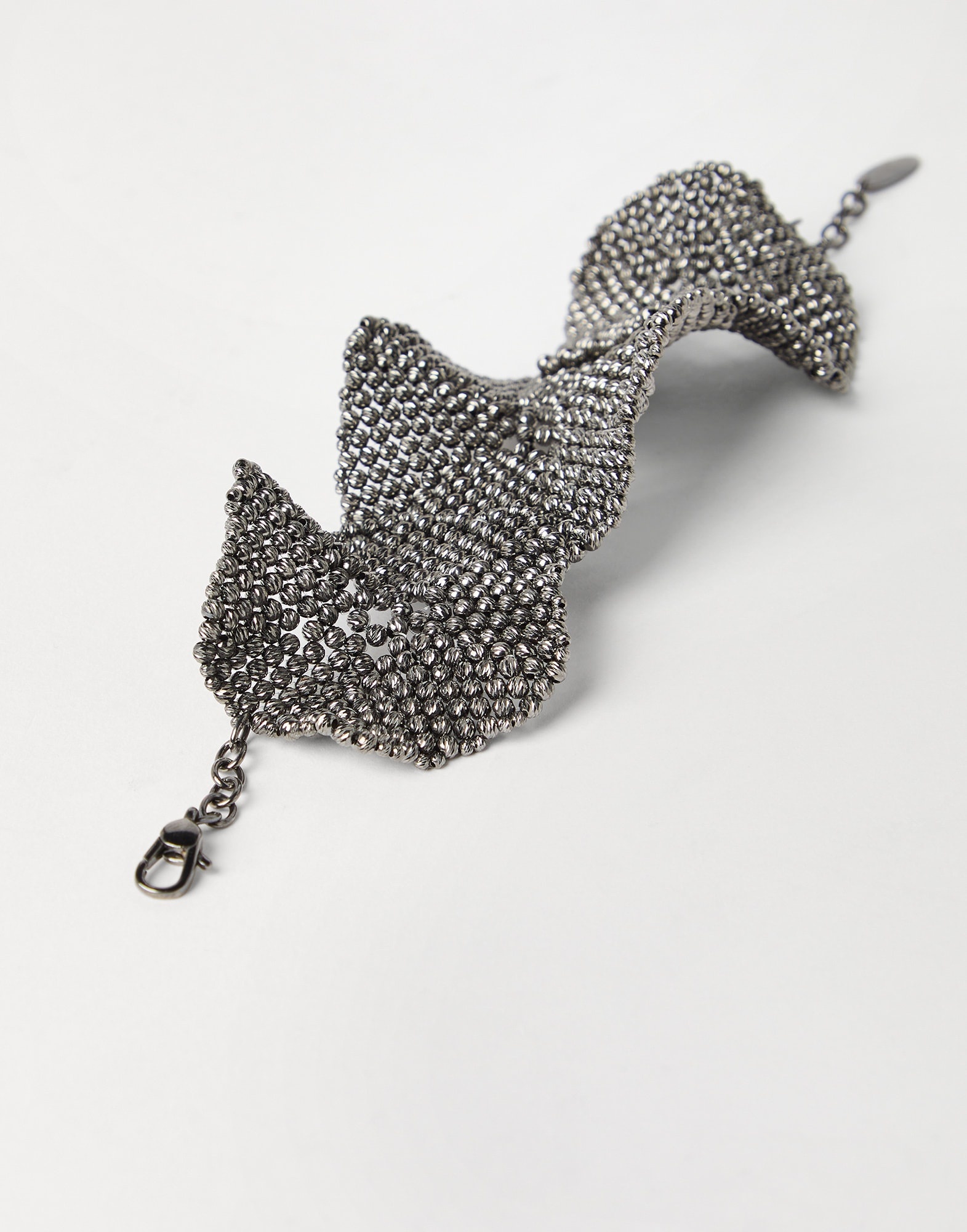 Sterling Silver sculptured flower bracelet - 2