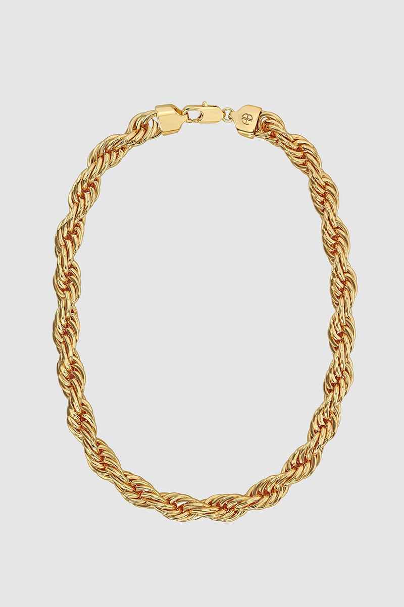 Twist Rope Necklace - Gold 1