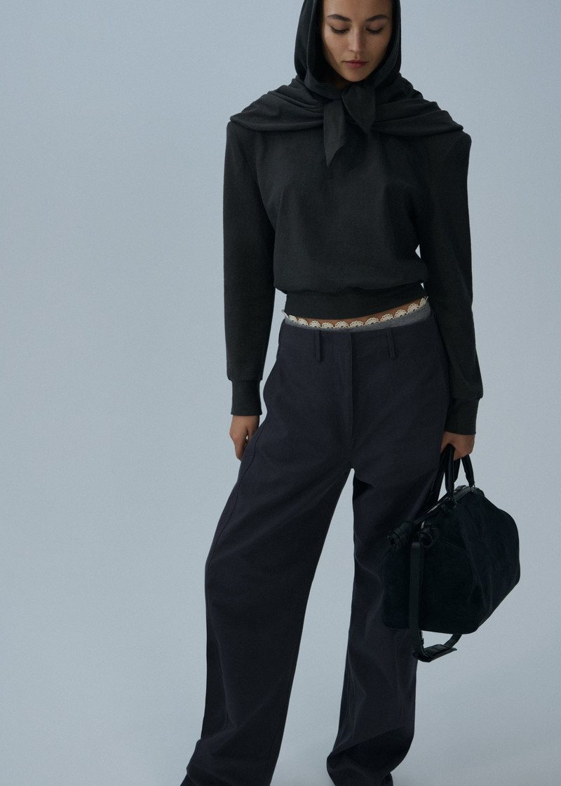 MAGDA BUTRYM Hooded sweatshirt in dark grey outlook