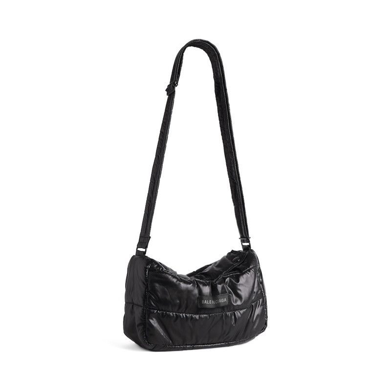 Men's Puffer Crossbody Bag in Black 2