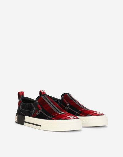 Dolce & Gabbana Velvet Custom 2.Zero slip-on sneakers with check print outlook