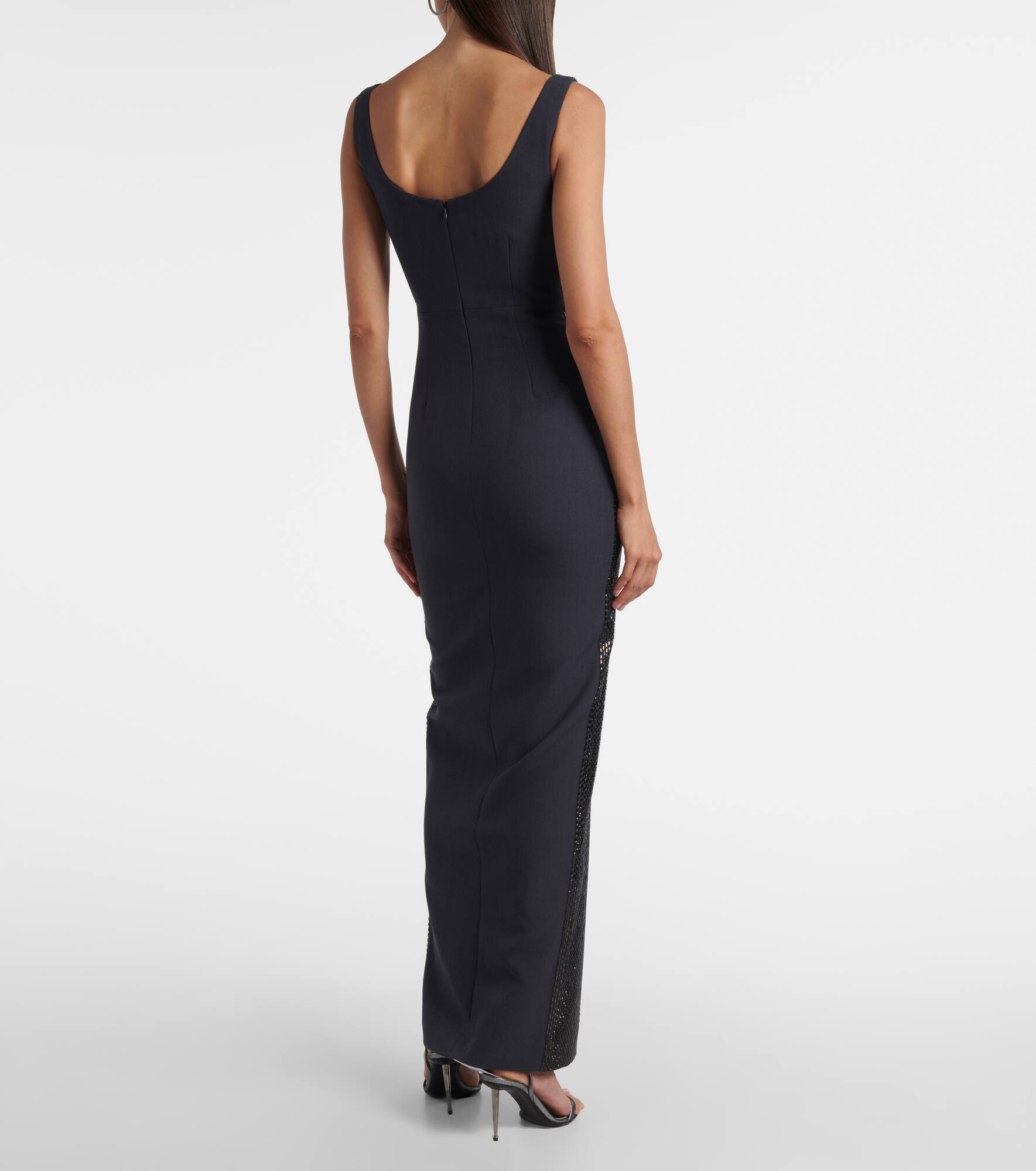 Embellished crêpe gown - 3