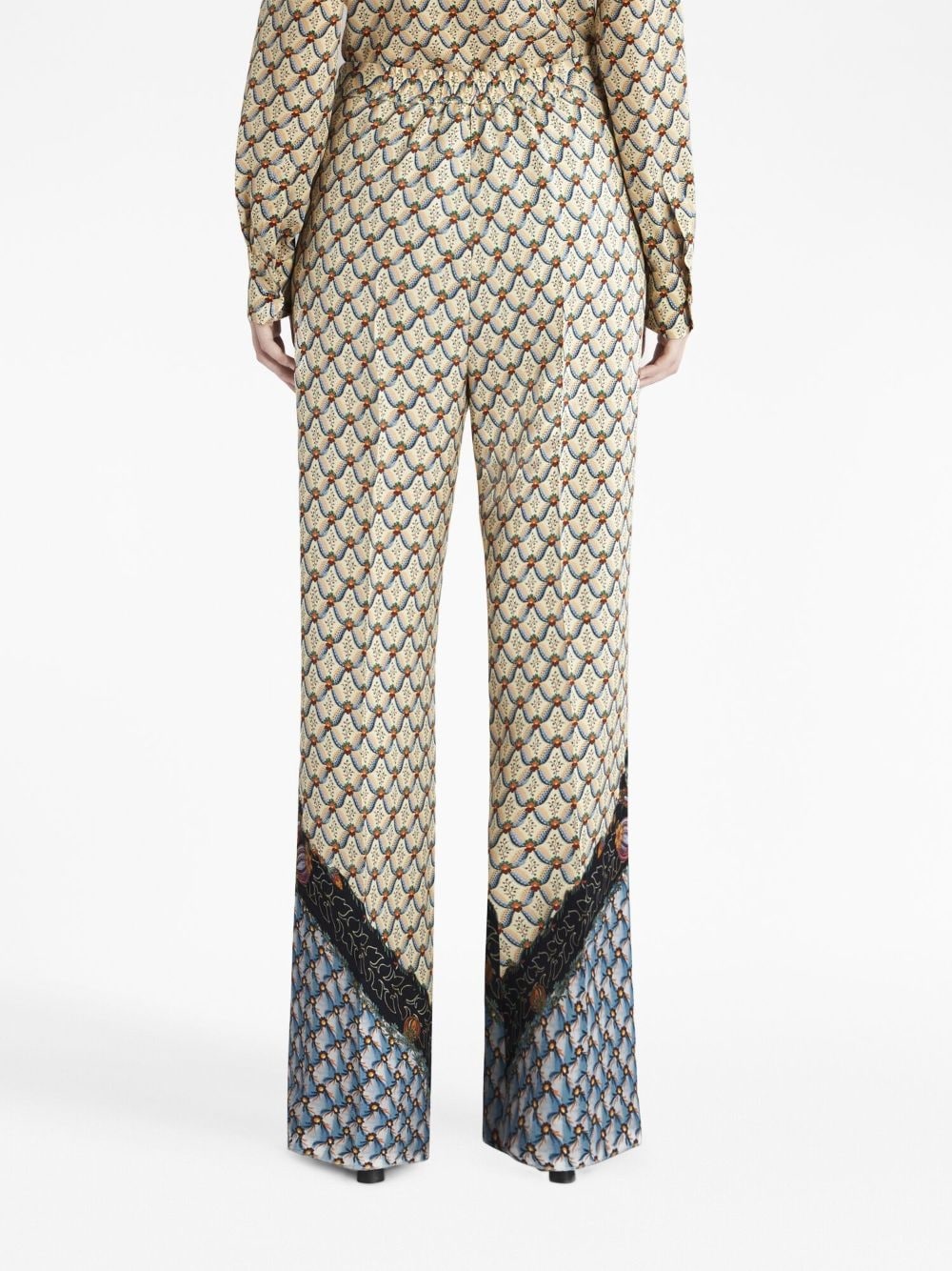 graphic-print straight-leg trousers - 4
