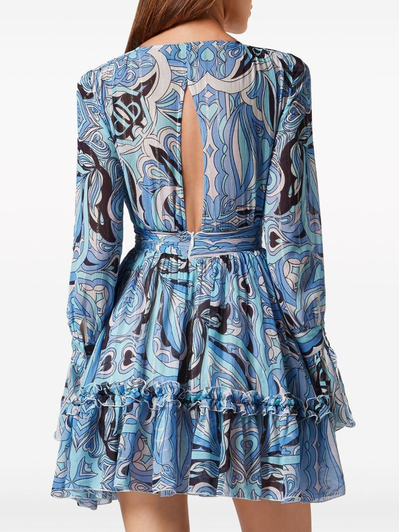 graphic-print long-sleeved minidress 4