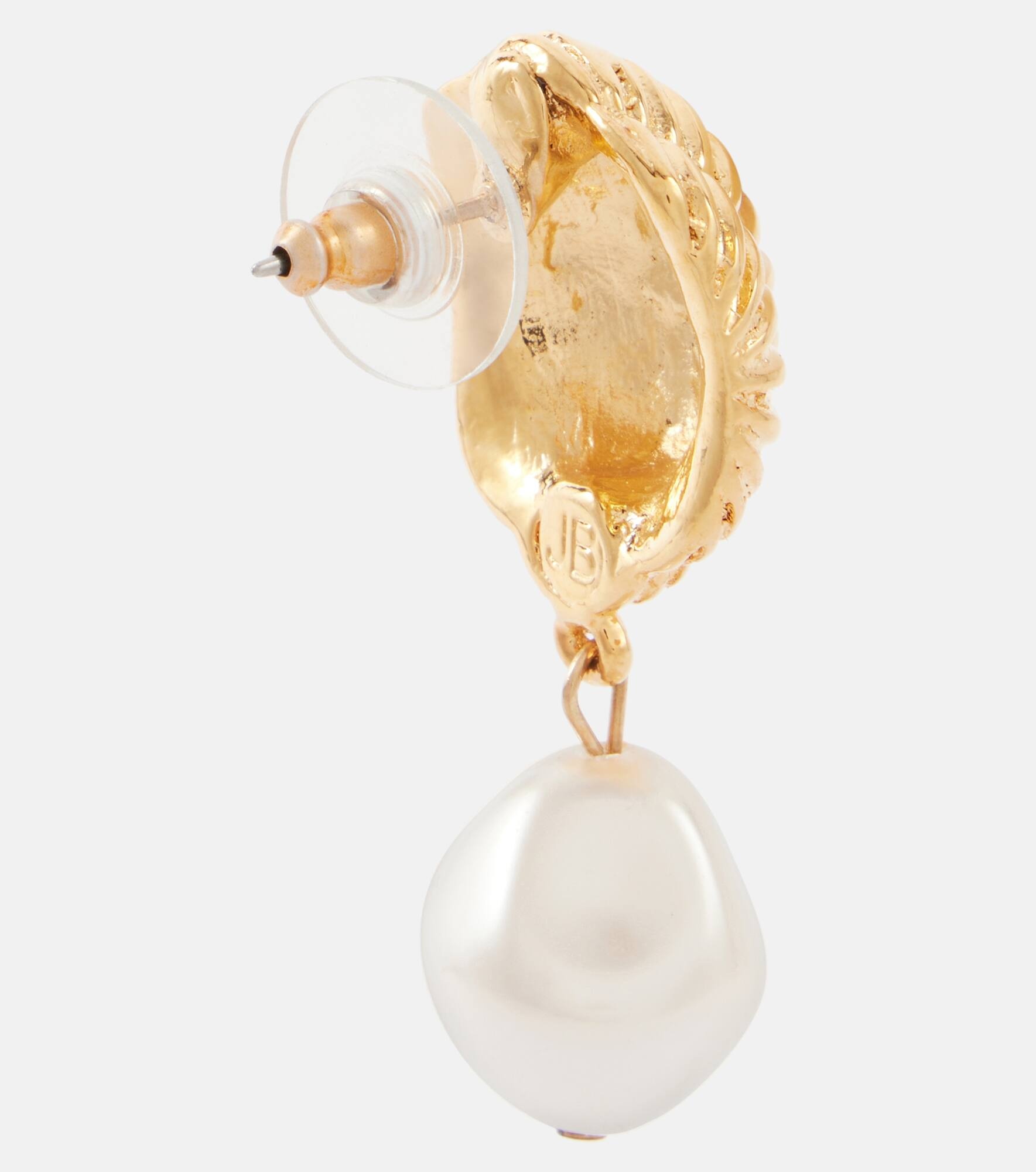 Asha faux pearls gold-plated earrings - 5