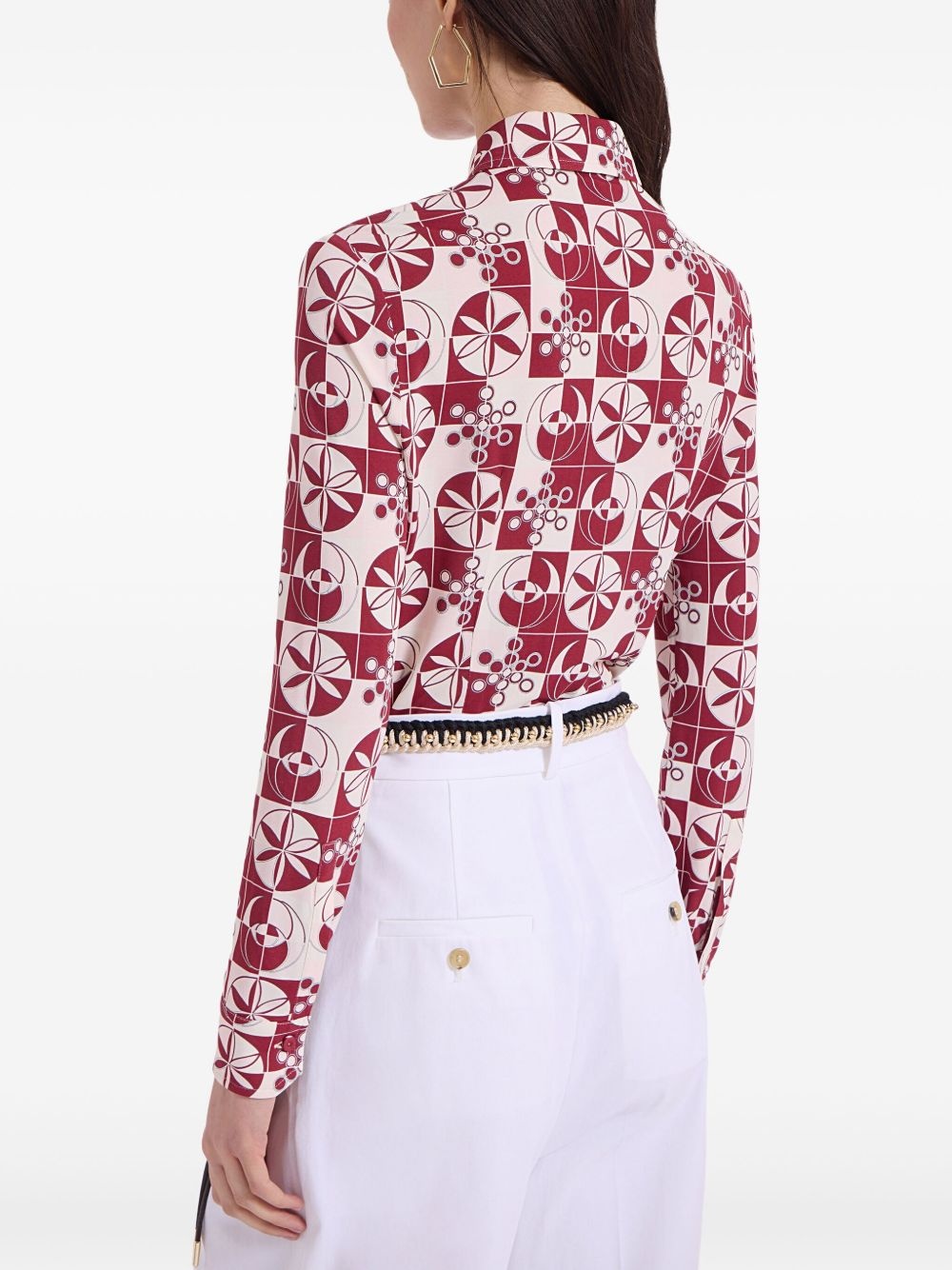 geometric-print shirt - 3