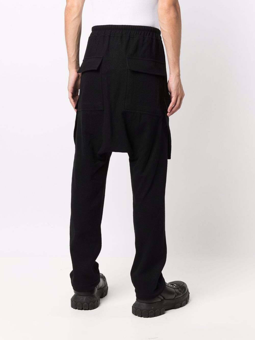 cargo drop-crotch trousers - 4