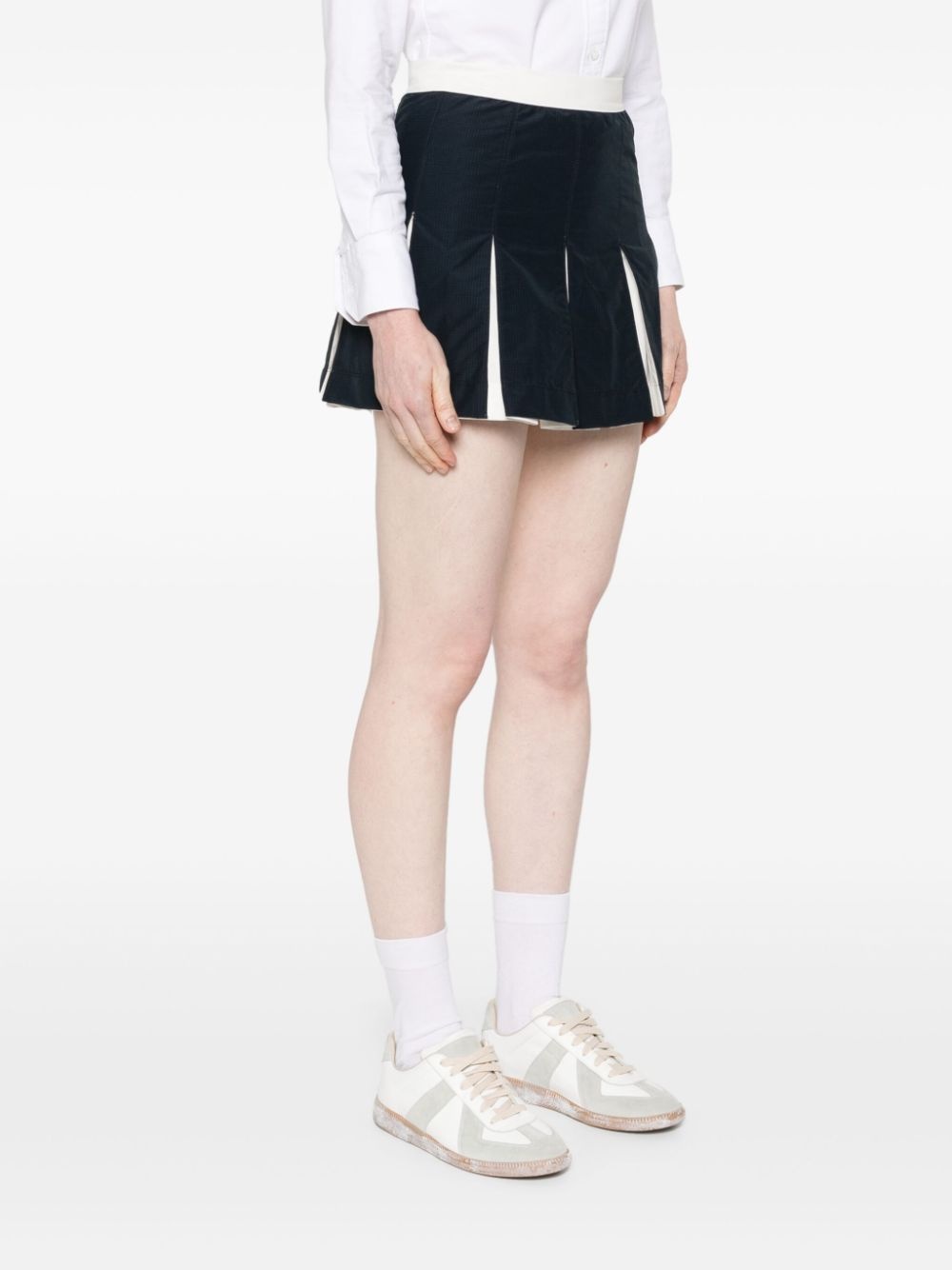 pleated ripstop miniskirt - 3