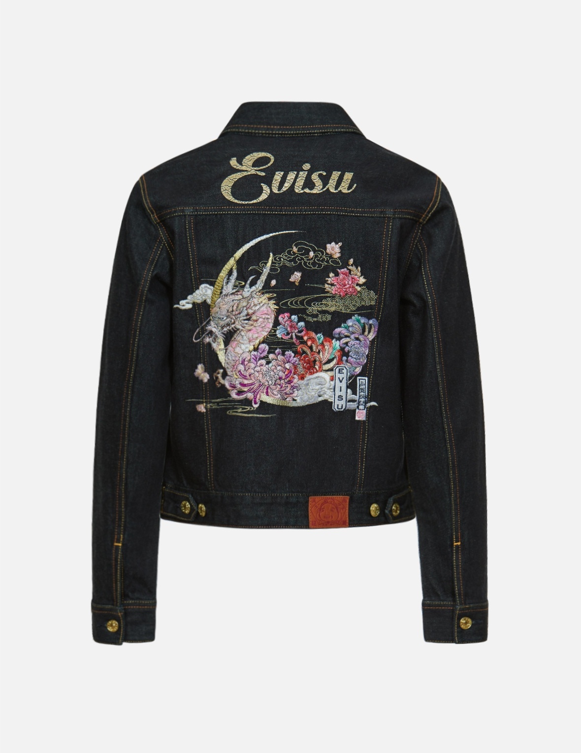MOONLIGHT DRAGON EMBROIDERED DENIM JACKET - 1